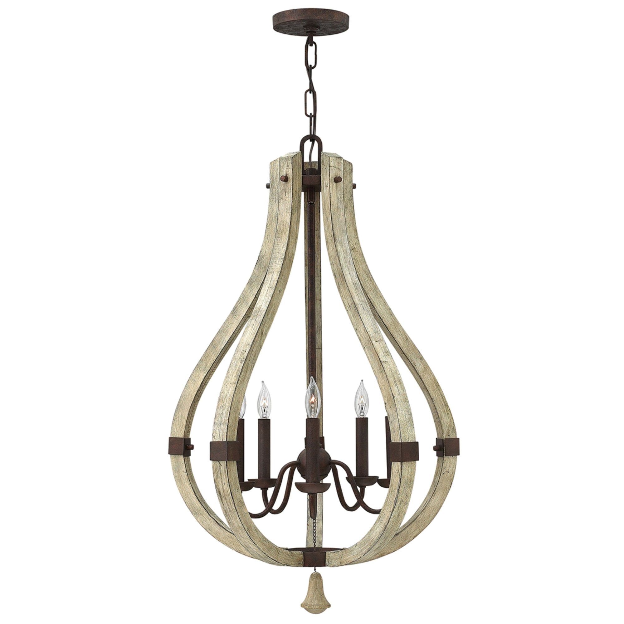 Hinkley Middlefield 5 Light Chandelier - Iron Rust