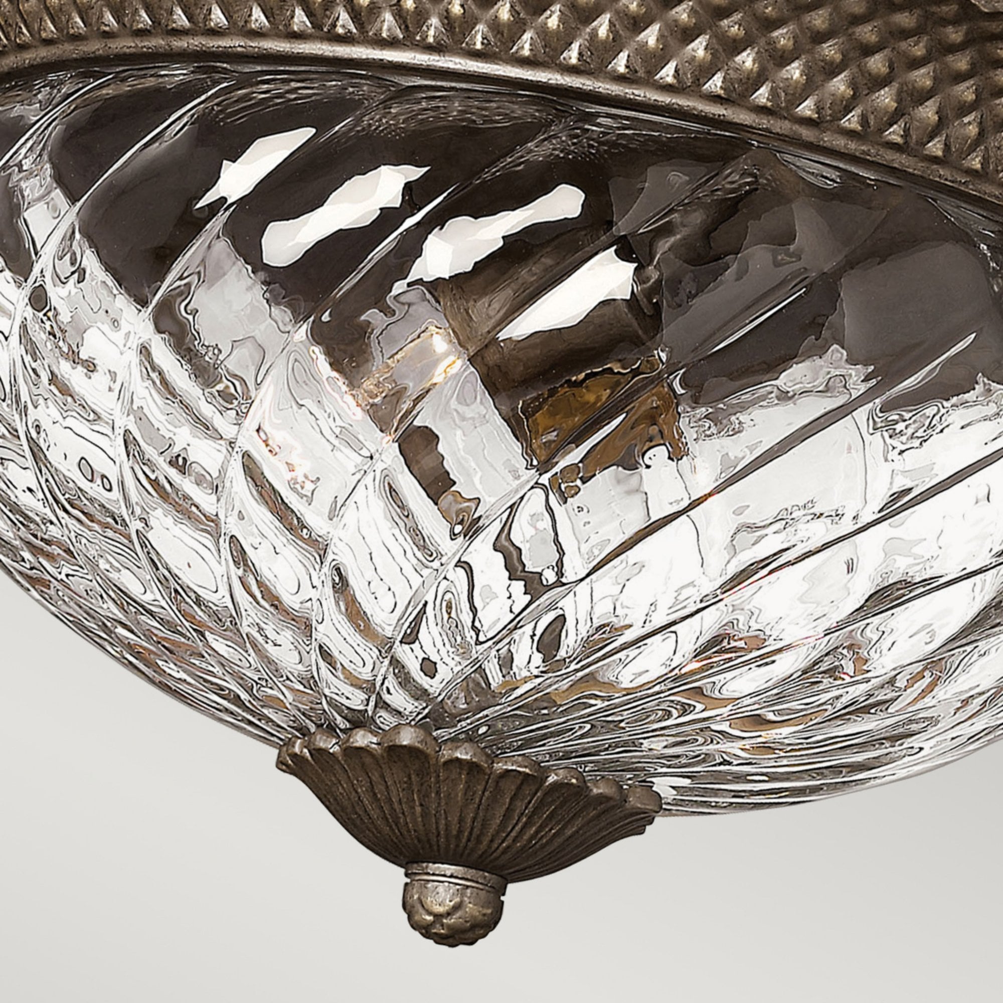 Hinkley Plantation 3 Light Large Flush - Pearl Bronze