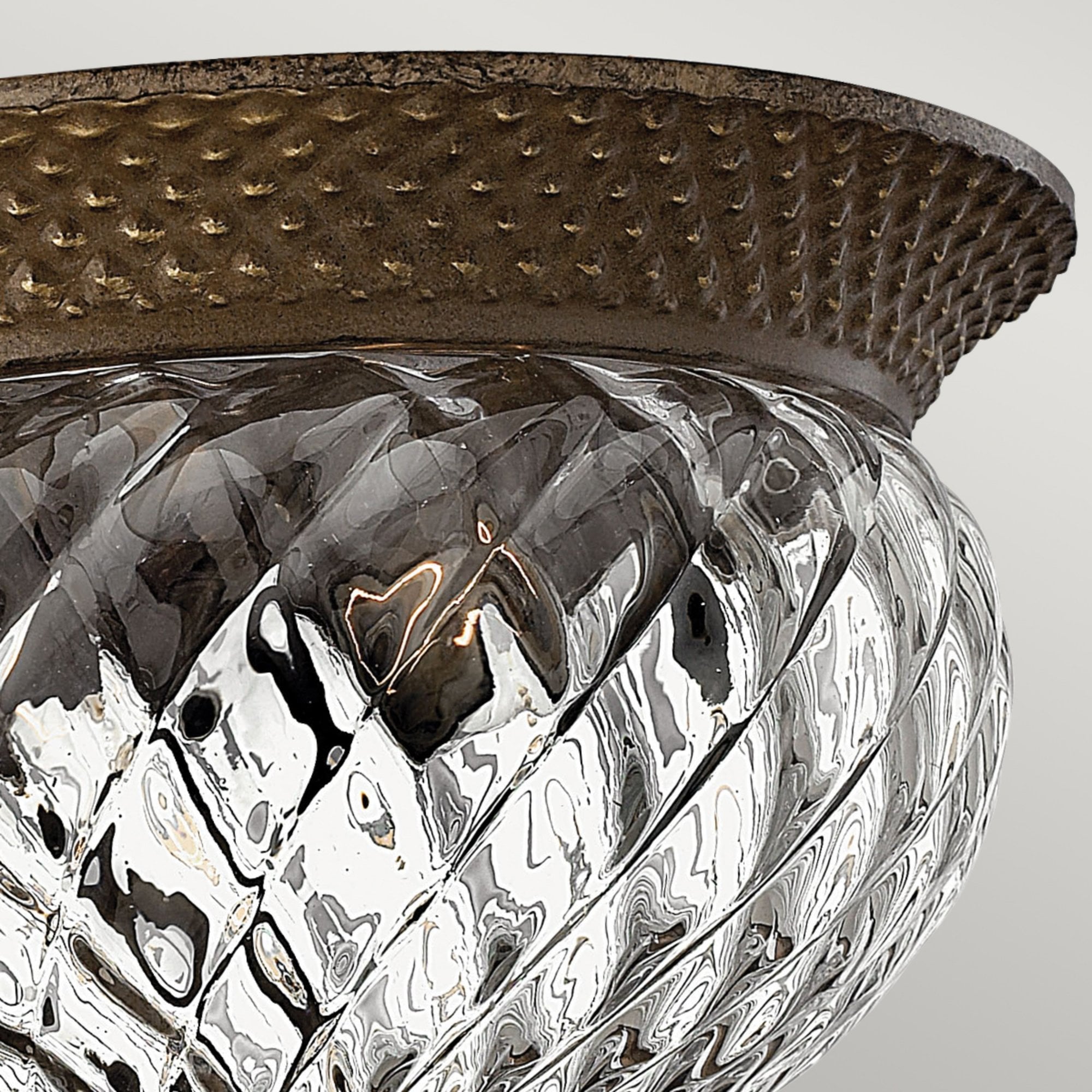 Hinkley Plantation 2 Light Small Flush - Pearl Bronze