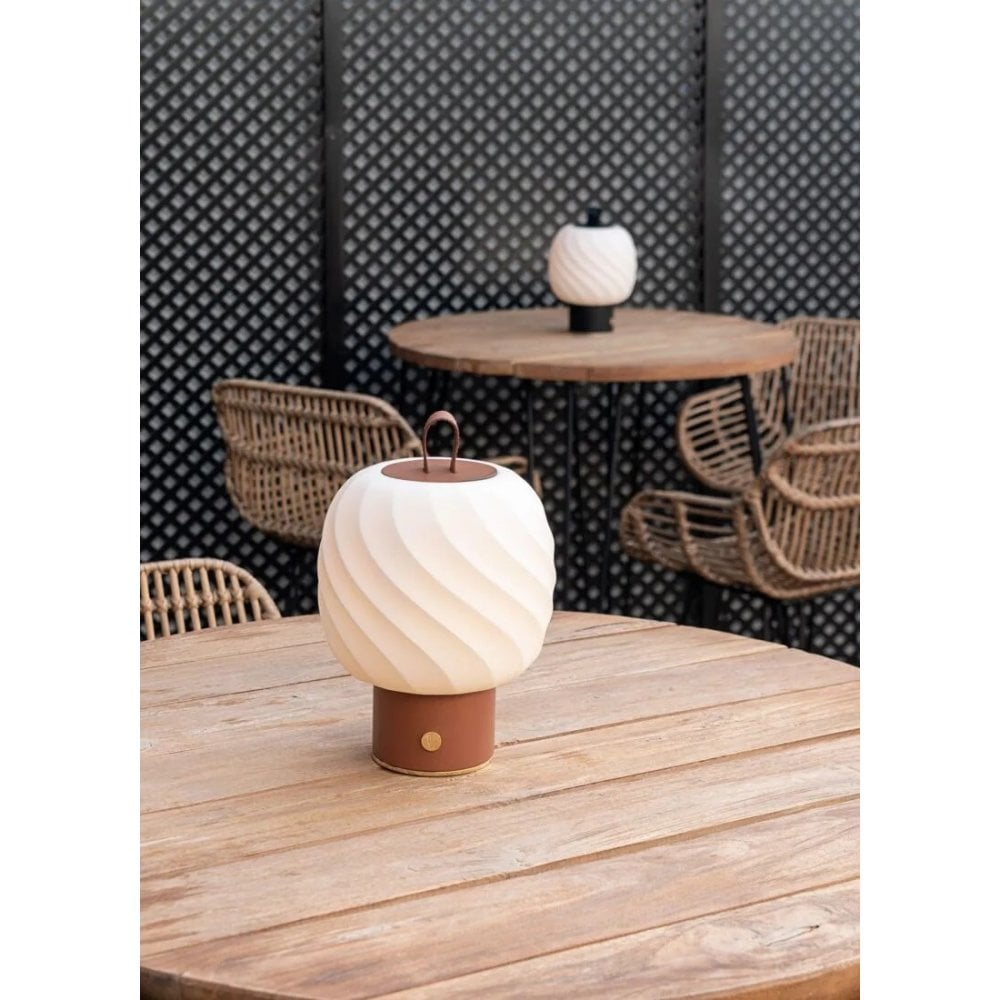 Lladro Ice Cream Portable Medium Lamp - Leather