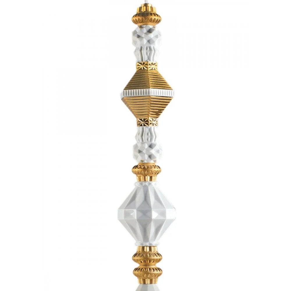 Lladro Belle De Nuit Pendant Lamp II - Golden Luster