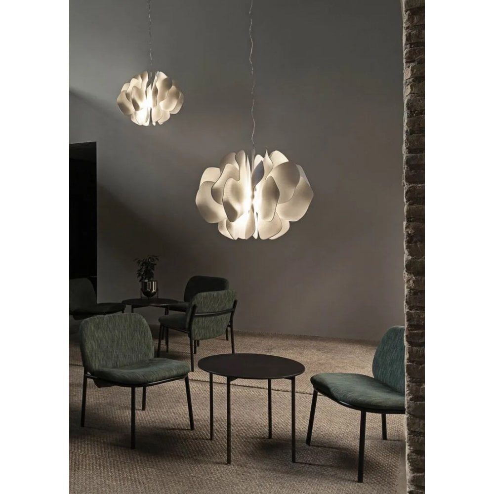 Lladro Nightbloom 40cm Hanging Lamp - White