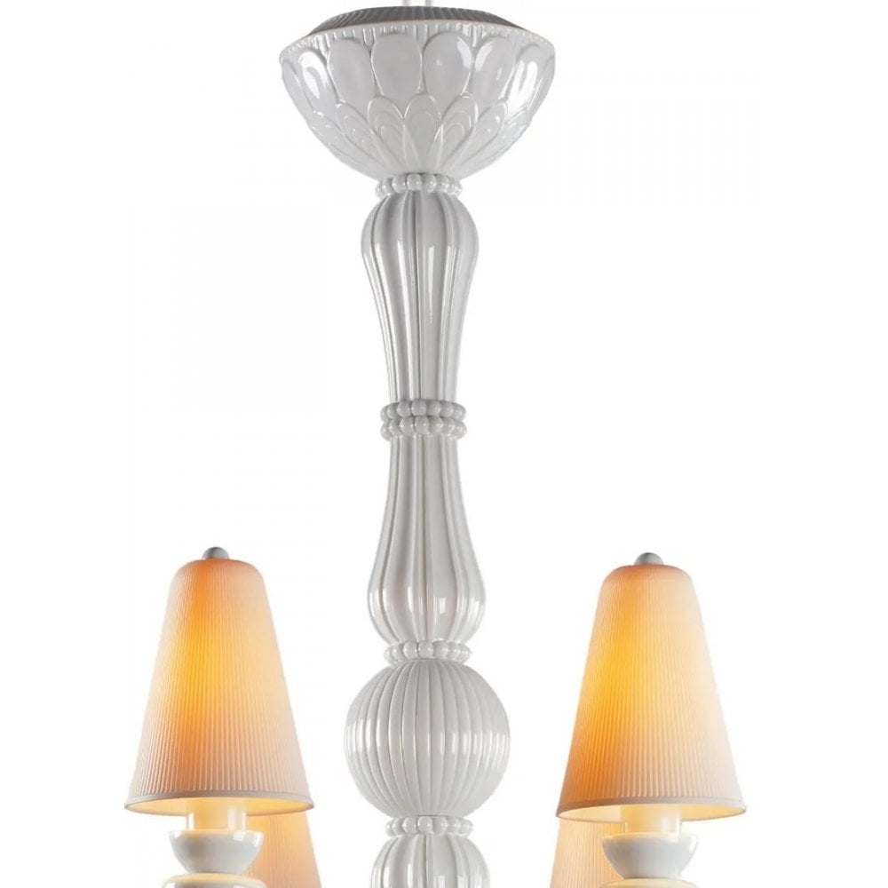 Lladro Ivy & Seed 8 Light Chandelier - White