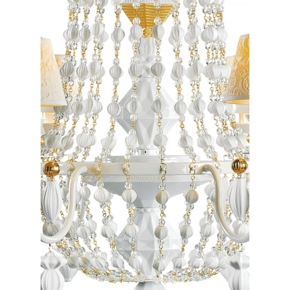 Lladro Winter Palace 6 Light Chandelier - Golden Luster