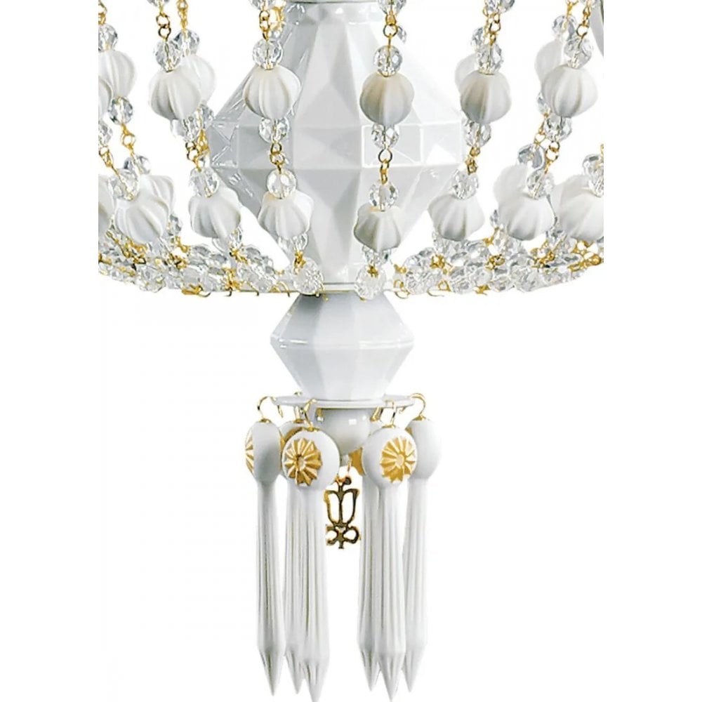Lladro Winter Palace 6 Light Chandelier - Golden Luster