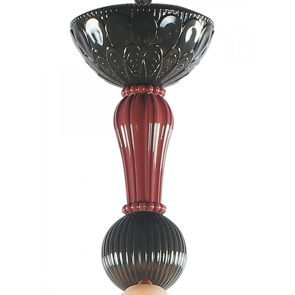 Lladro Ivy & Seed Medium 20 Light Chandelier - Red Coral