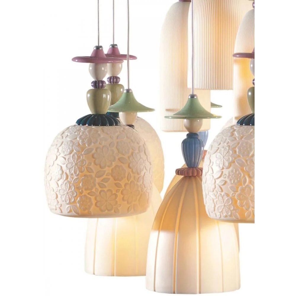 Lladro Mademoiselle 18 Light Chandelier - Dancing On The Sand