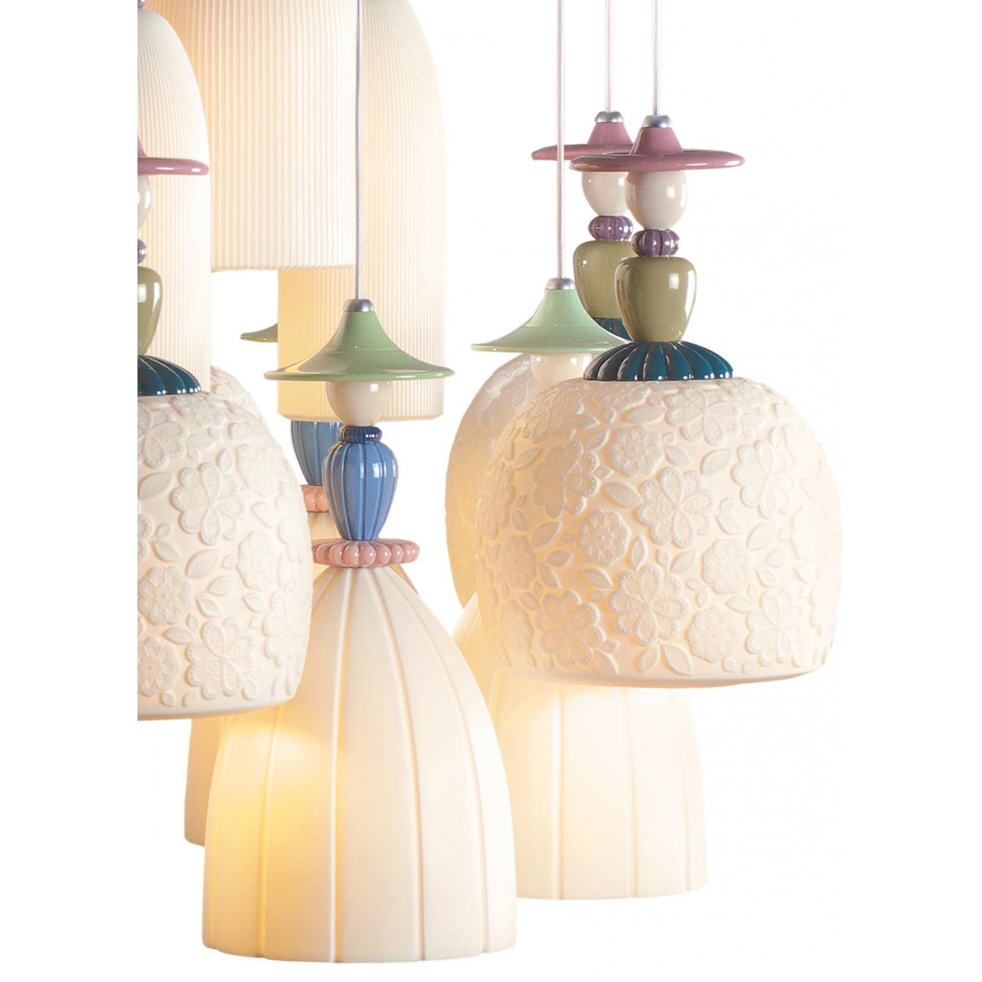 Lladro Mademoiselle 18 Light Chandelier - Dancing On The Sand
