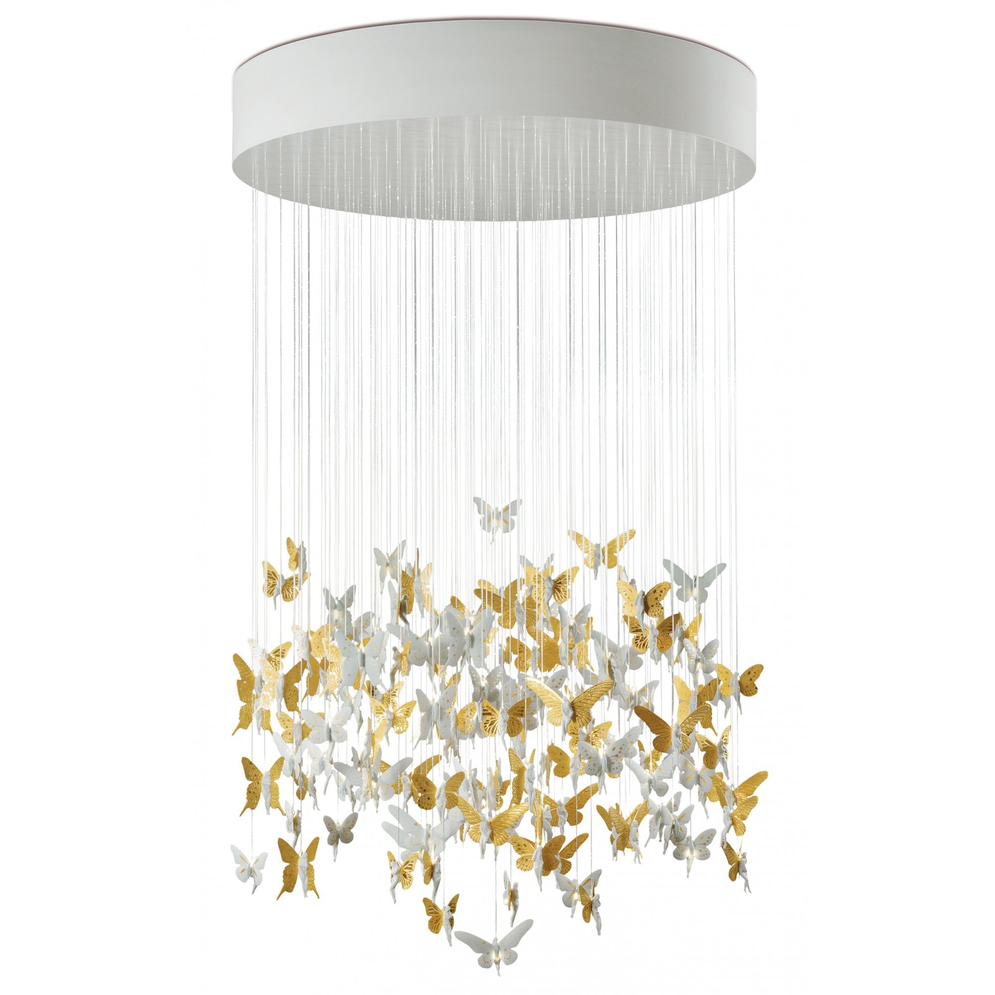 Lladro Niagara Chandelier 1.35m - Golden Luster