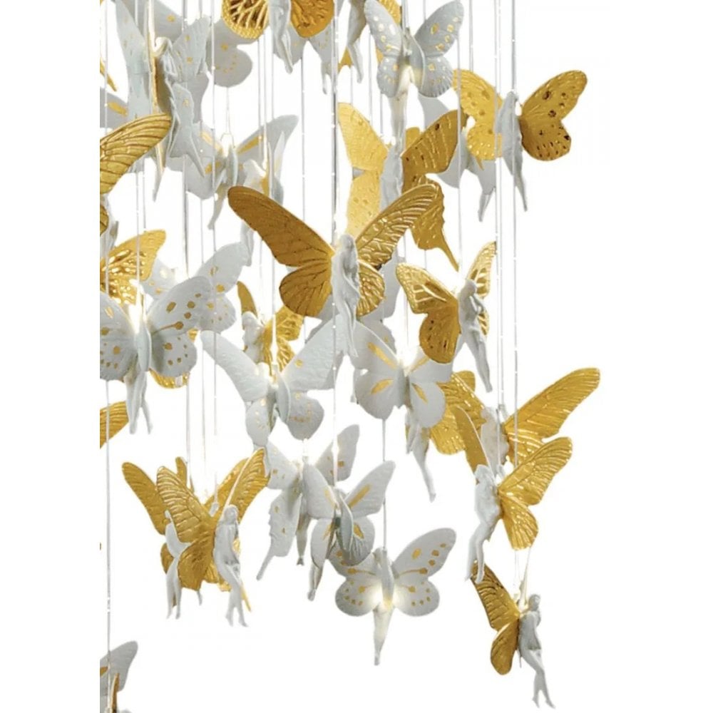 Lladro Niagara Chandelier 1.35m - Golden Luster