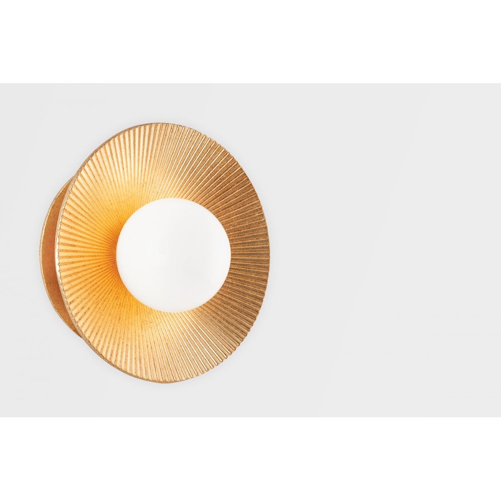 Corbett Emerald 1 Light Wall Sconce Light - Vintage Gold Leaf