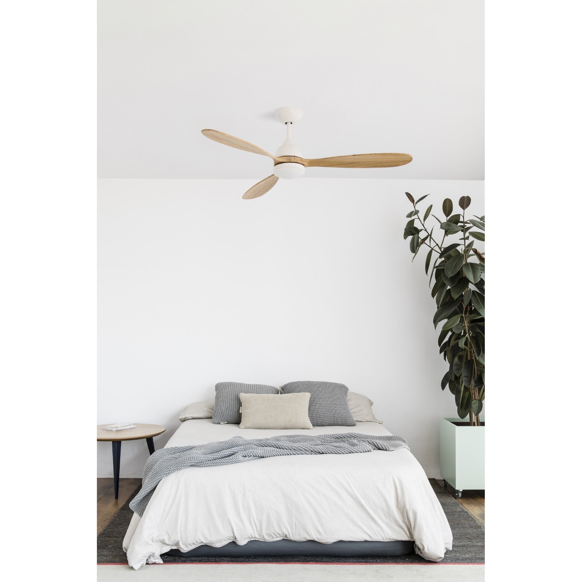 Faro Poros Large LED Fan - DC Motor - Fan - White