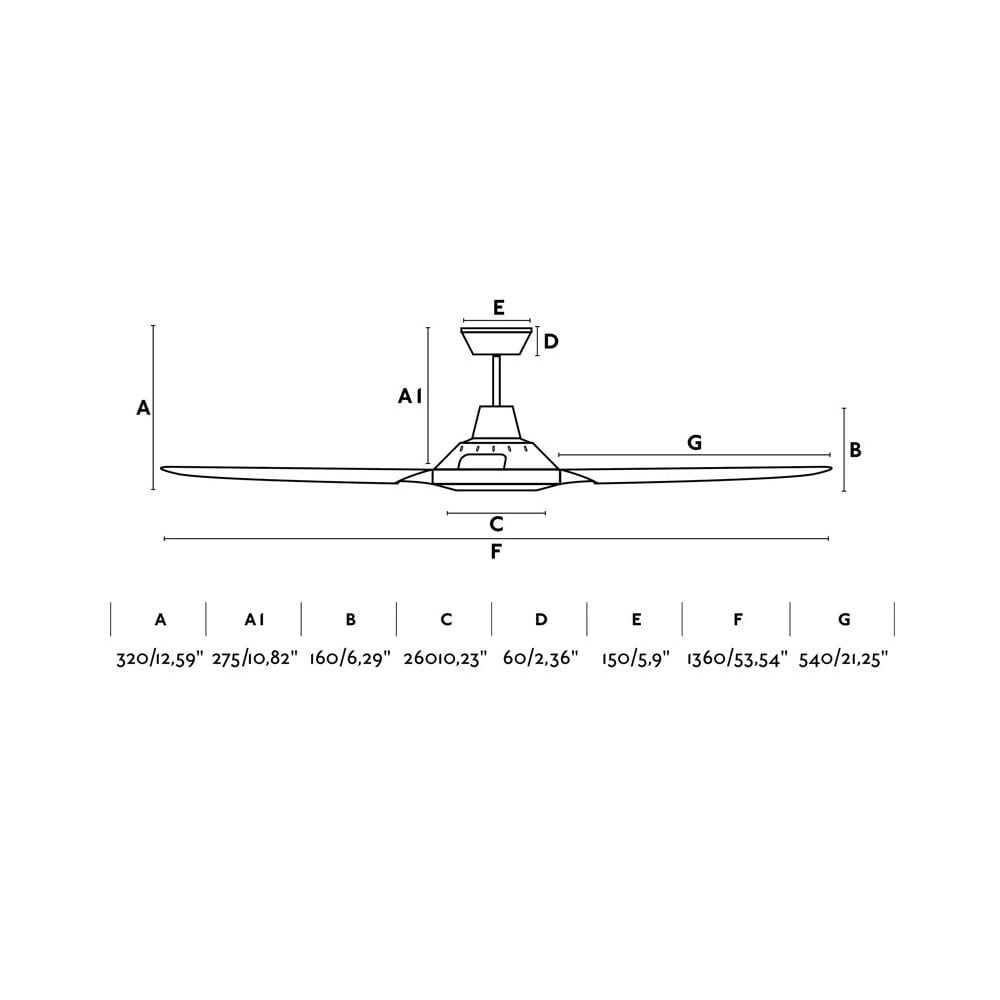 Faro Meno Large Fan - White