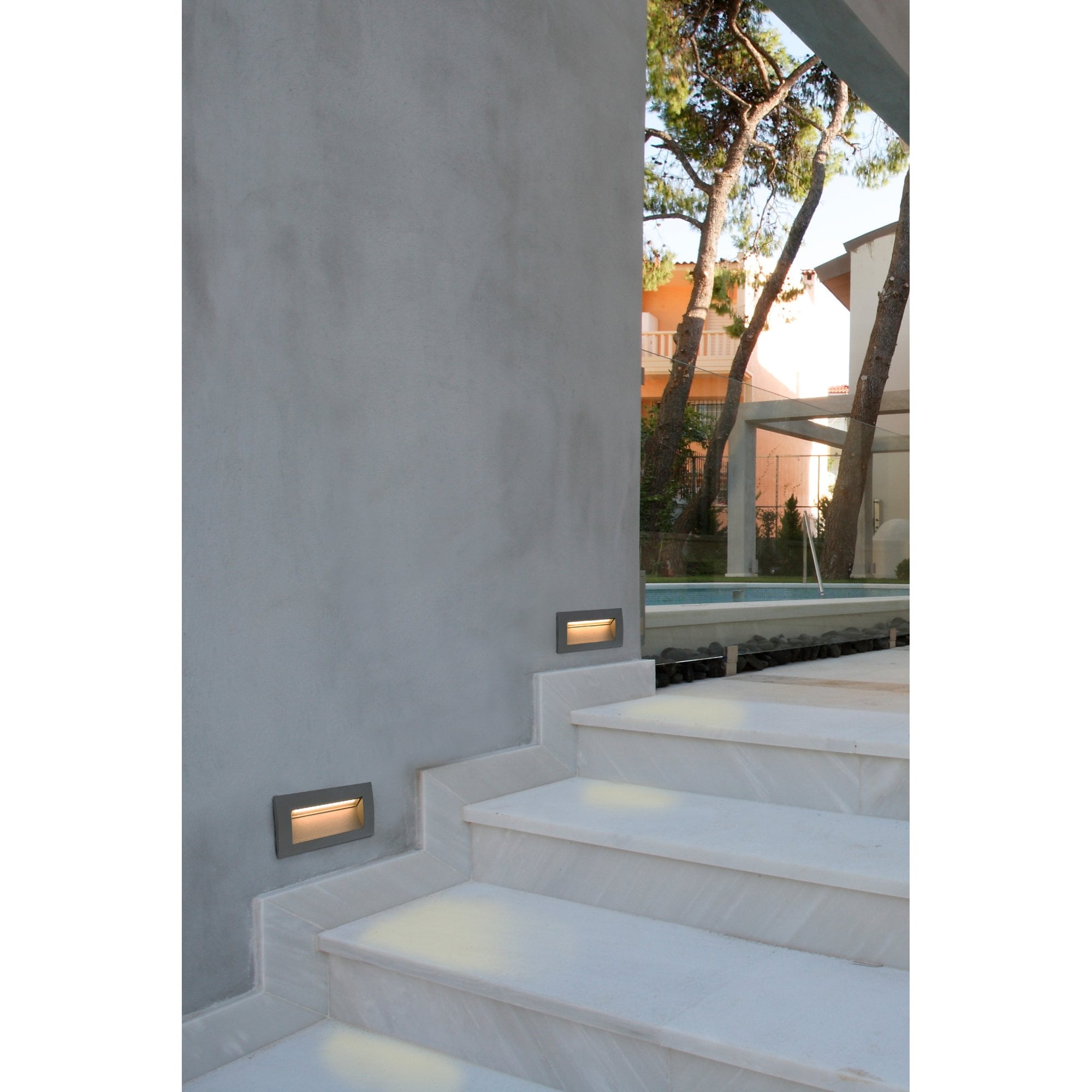 Faro Sedna Rectangular Recessed Lamp - Dark Grey