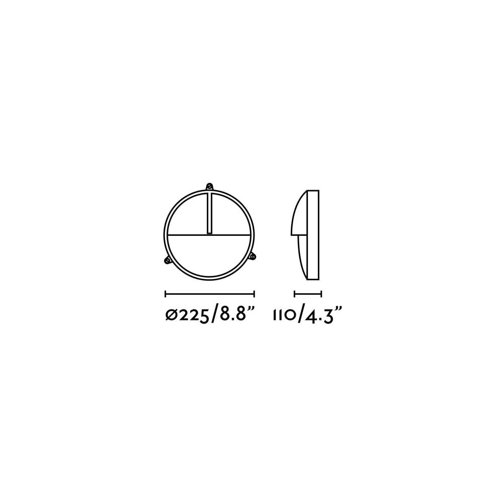 Faro Timon IP44 Wall Lamp - Brass