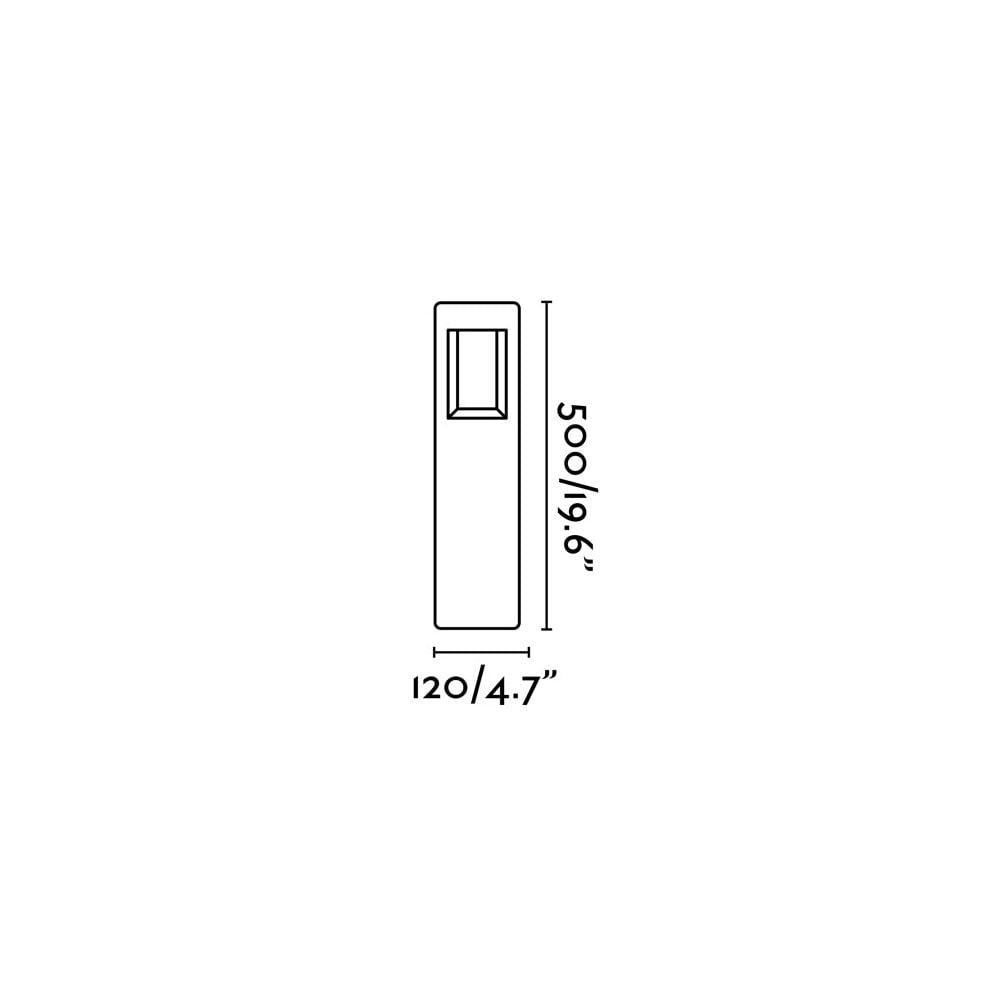 Faro Naya 500 Post Lamp - Dark Grey
