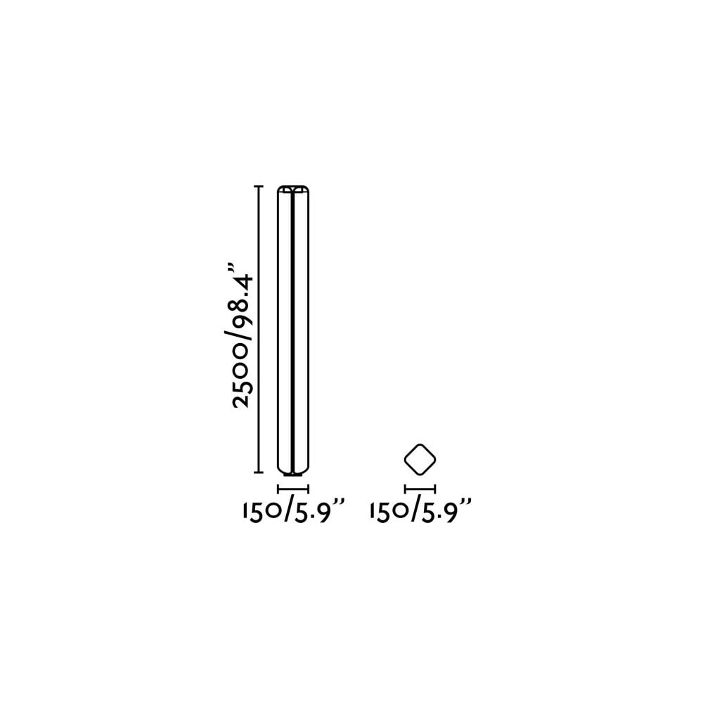 Faro Bu-Oh 2500 Pole Lamp - Dark Grey