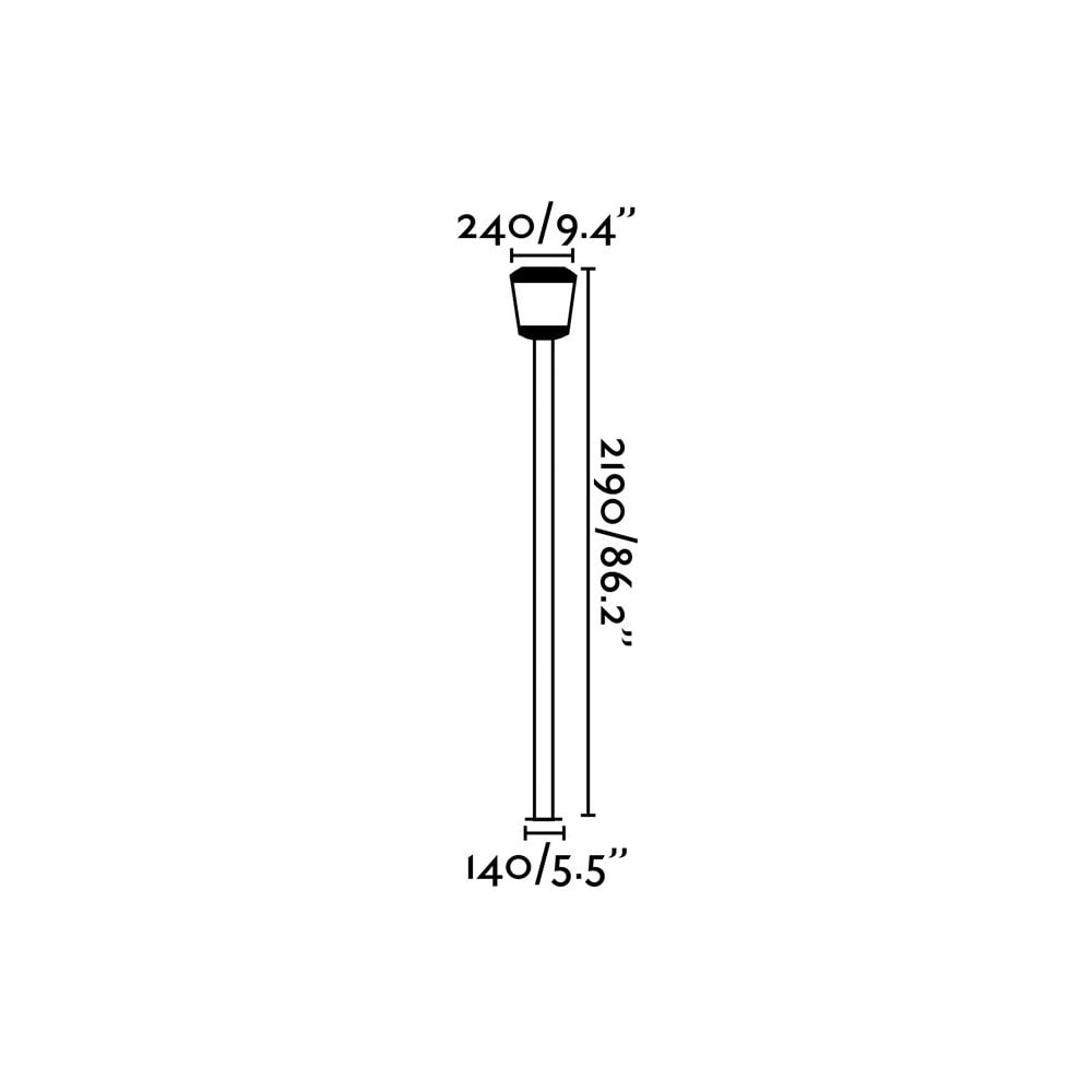Faro Plaza Pole Lamp - Dark Grey