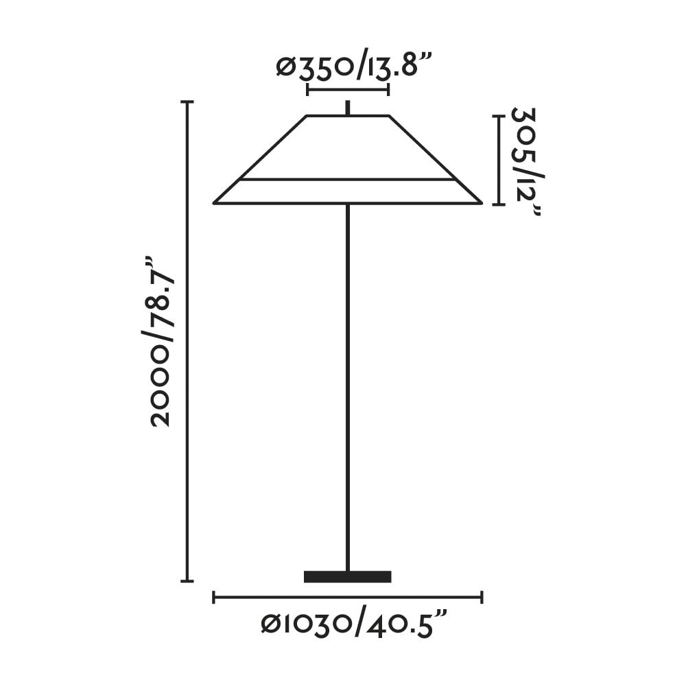 Faro Saigon 2m Outdoor Floor Lamp - Grey & Brown