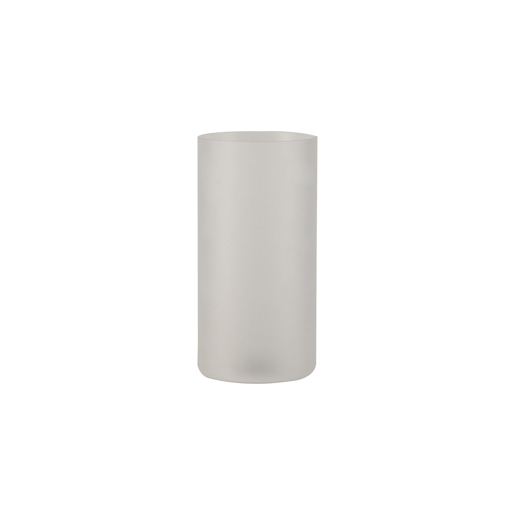 Fabula Tamworth Single Pendant - Tall Cylinder Shade - Polished Chrome & Frosted Glass