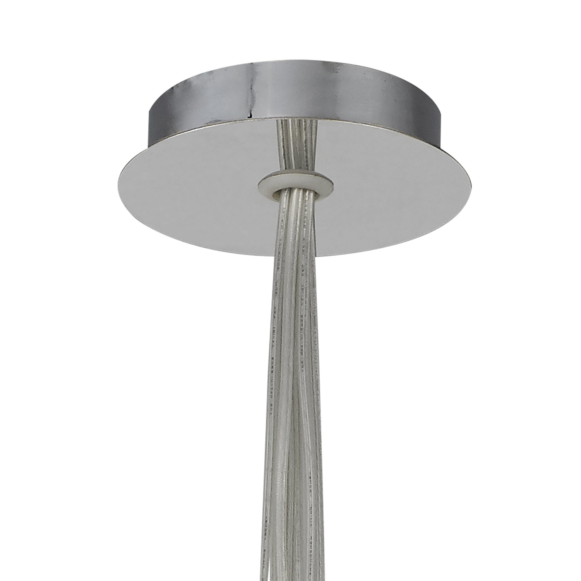 Fabula Tamworth 7 Light Cluster Pendant - Round Shades with Inner Frosted Globes - Polished Chrome, Clear & Frosted Glass
