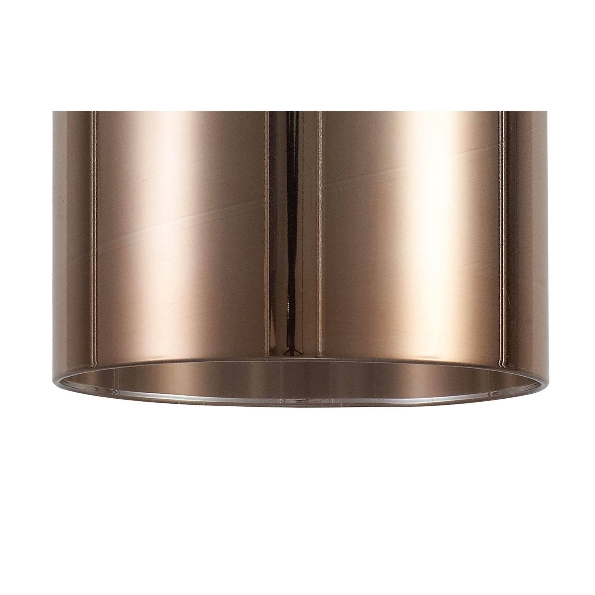 Fabula Tamworth 3 Light Linear Pendant - Tall Cylinder Shades - French Gold & Copper Glass