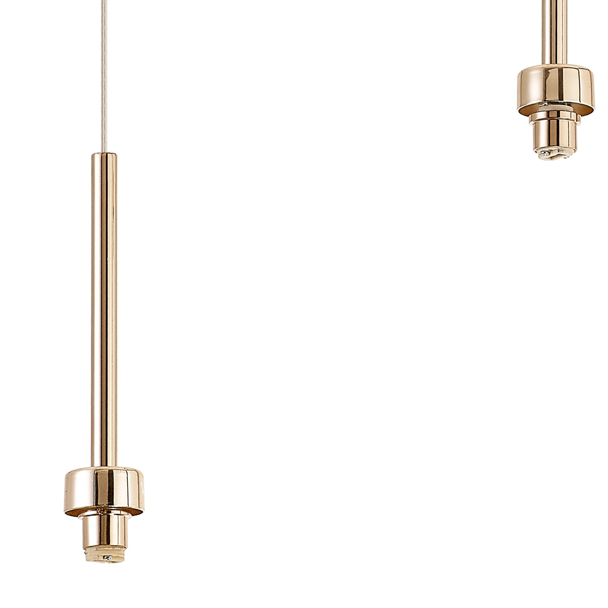 Fabula Tamworth 3 Light Linear Pendant - Tall Cylinder Shades - French Gold & Copper Glass