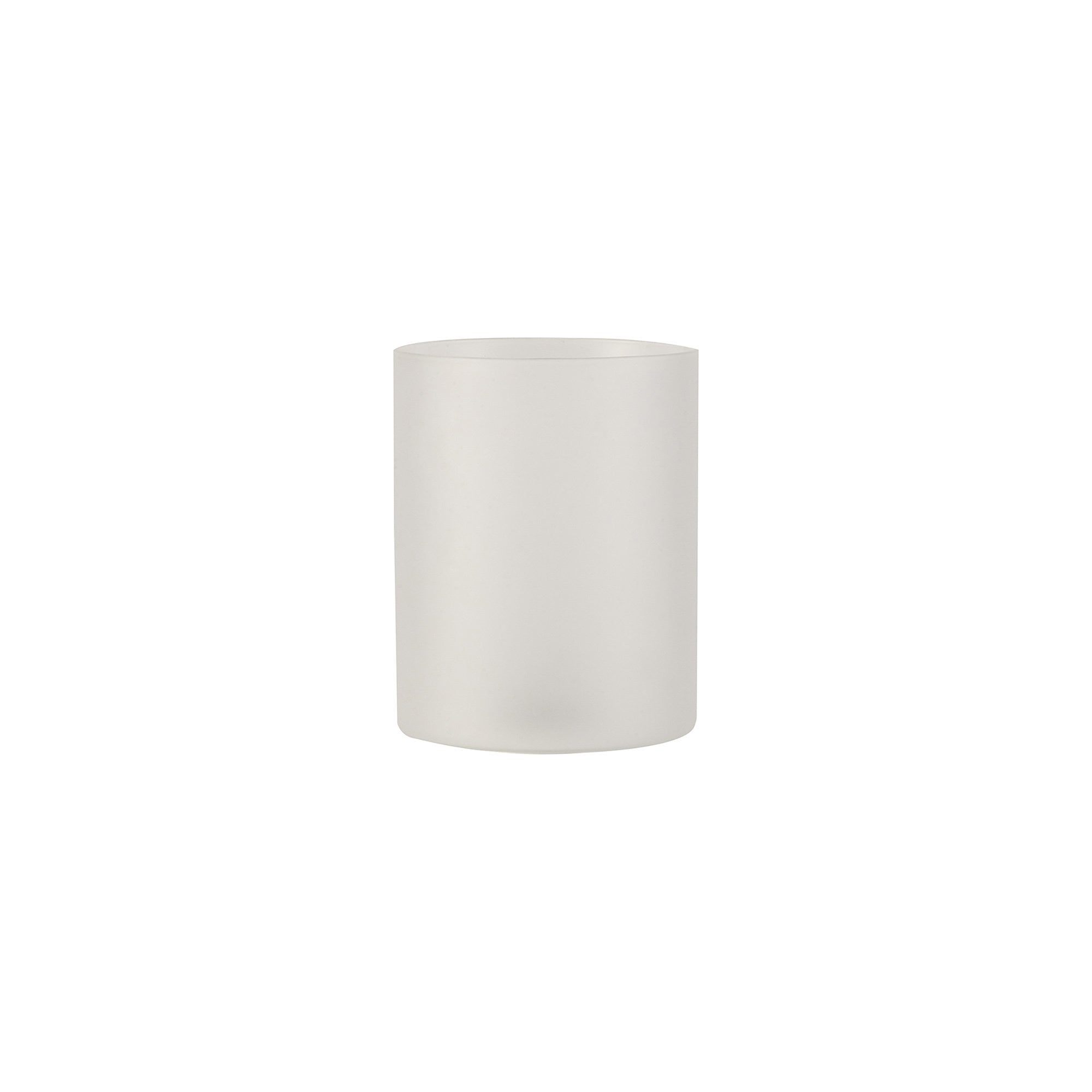 Fabula Tamworth 3 Light Telescopic Semi Flush - Medium Cylinder Shades - French Gold & Frosted Glass