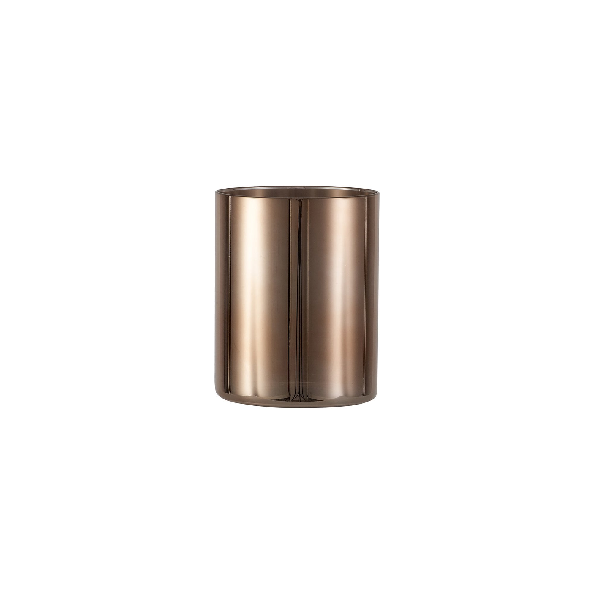 Fabula Tamworth 3 Light Telescopic Semi Flush - Medium Cylinder Shades - French Gold & Copper Glass