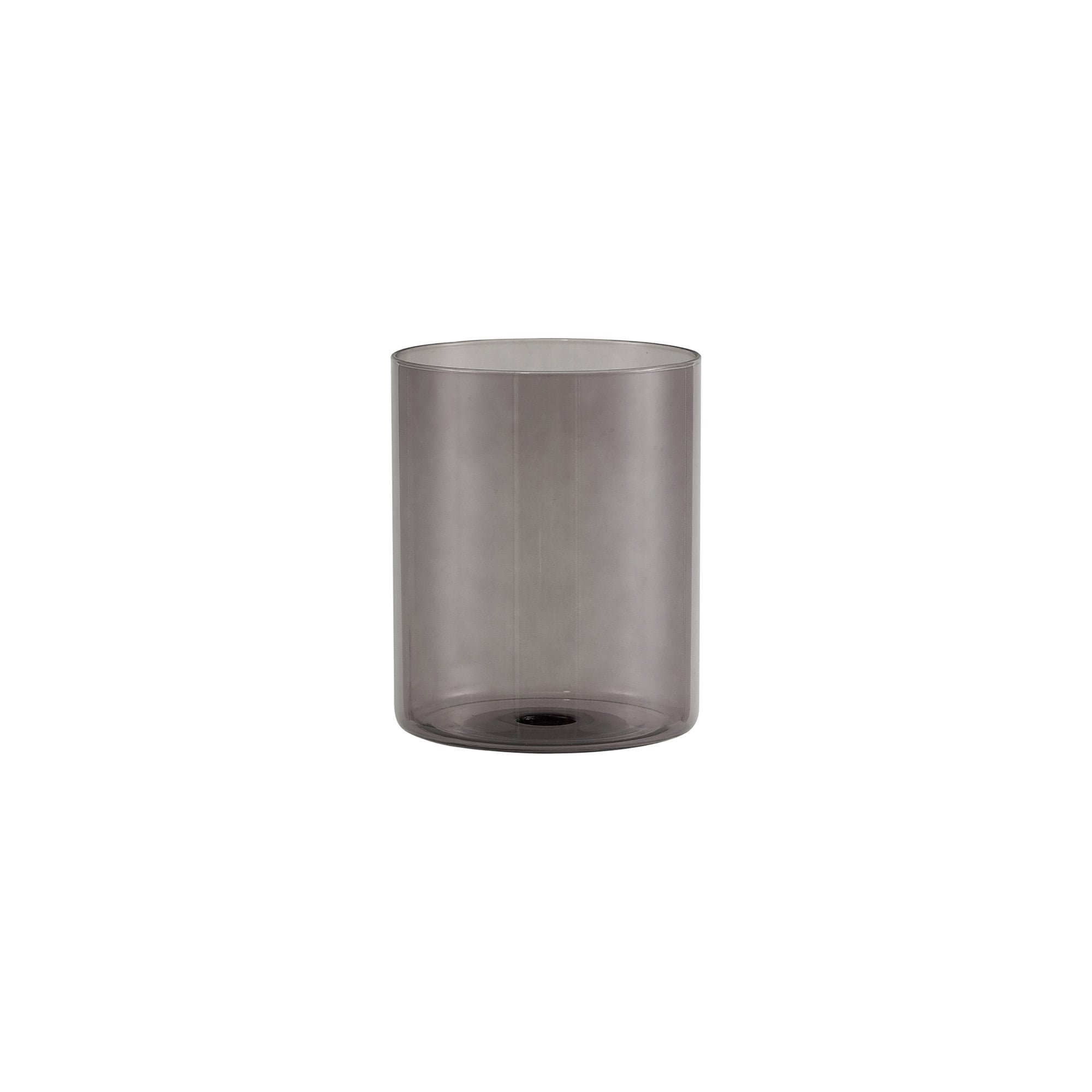 Fabula Tamworth 3 Light Telescopic Semi Flush - Medium Cylinder Shades - French Gold & Smoked Glass