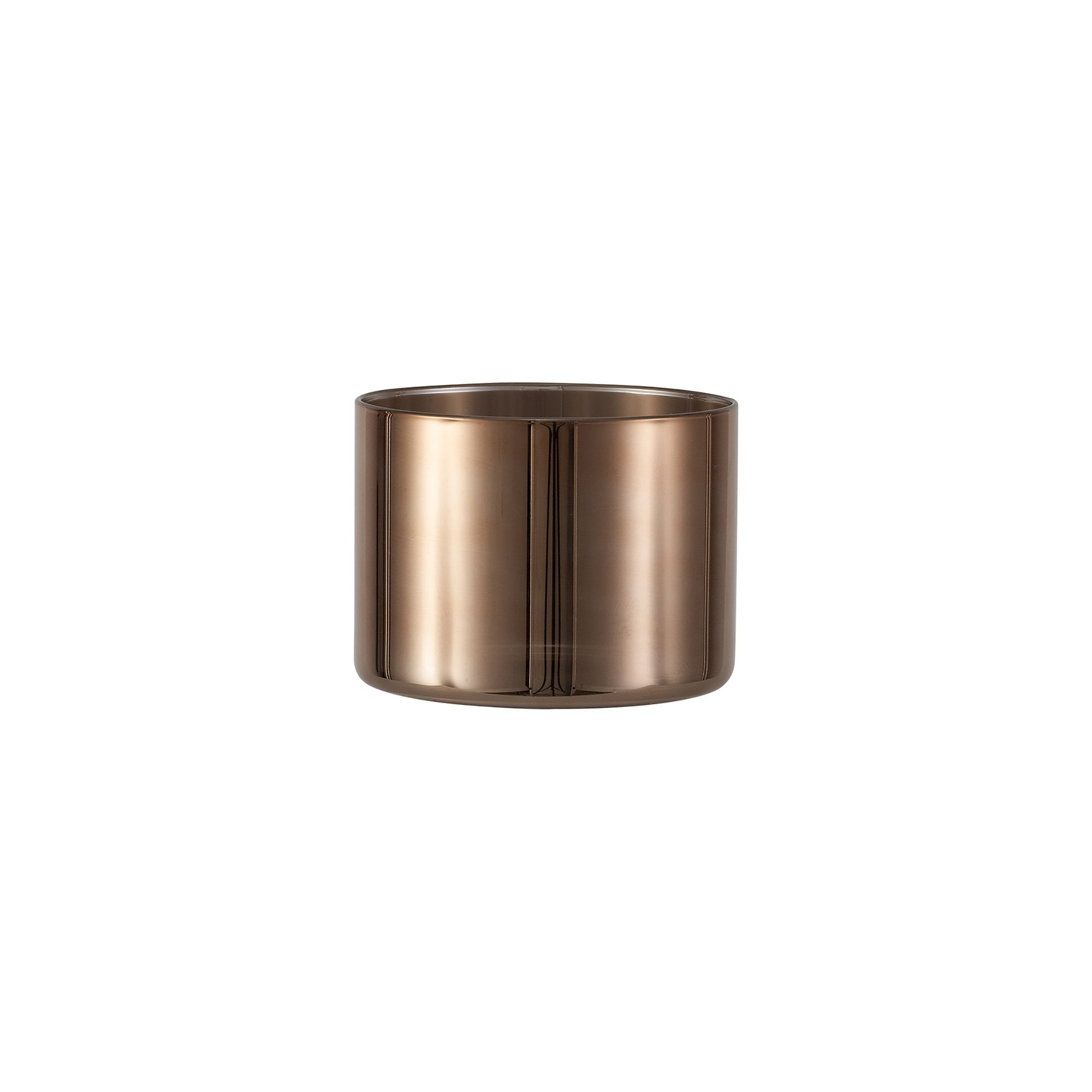 Fabula Tamworth 3 Light Telescopic Semi Flush - Short Cylinder Shades - French Gold & Copper Glass