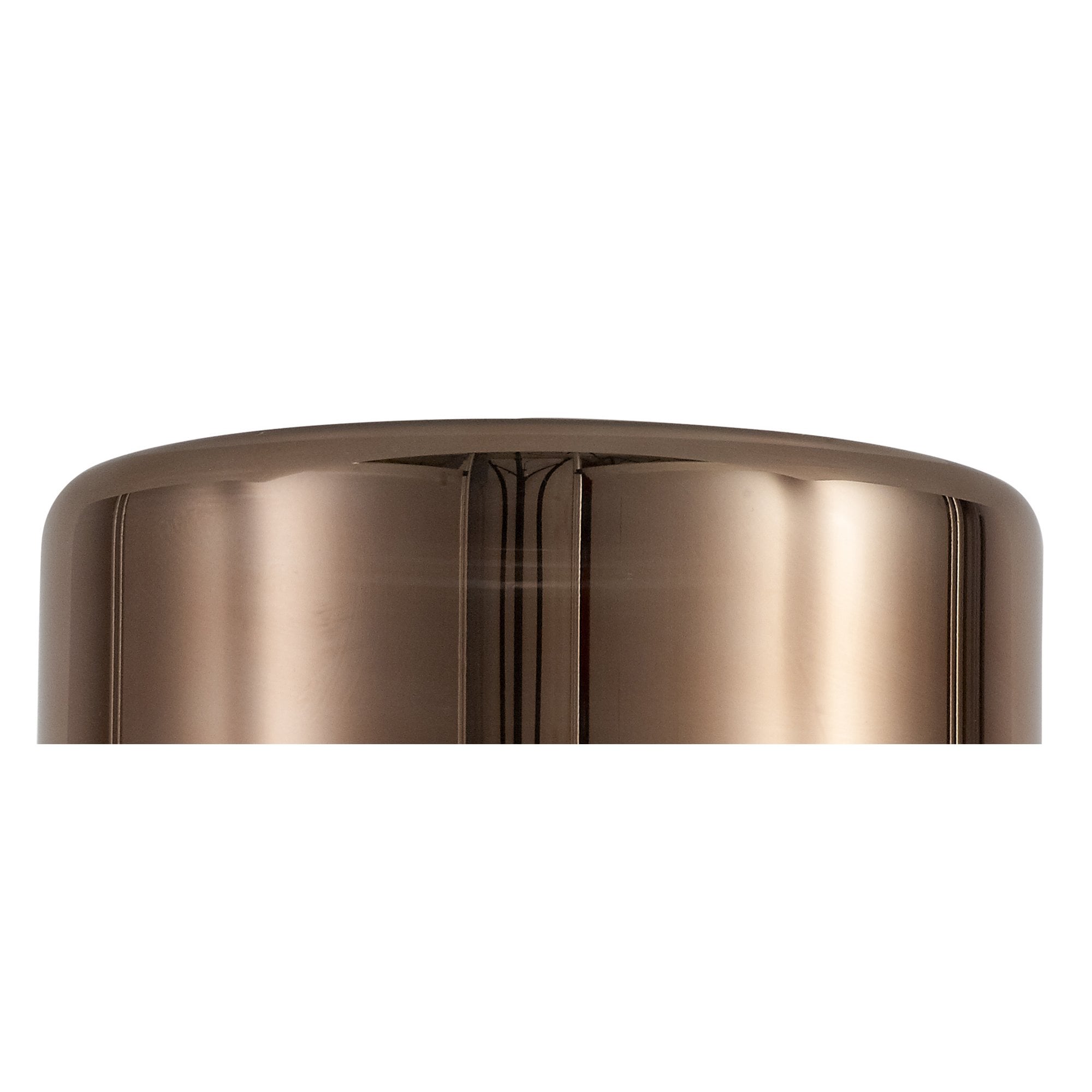 Fabula Tamworth 3 Light Telescopic Semi Flush - Short Cylinder Shades - French Gold & Copper Glass