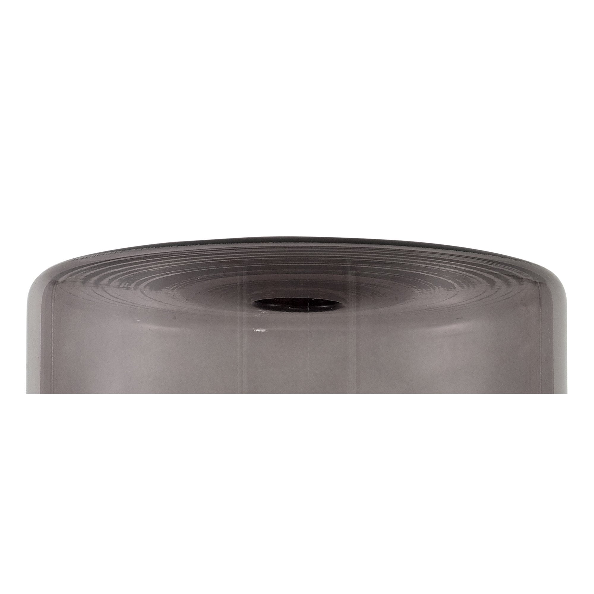 Fabula Tamworth 3 Light Telescopic Semi Flush - Short Cylinder Shades - French Gold & Smoked Glass