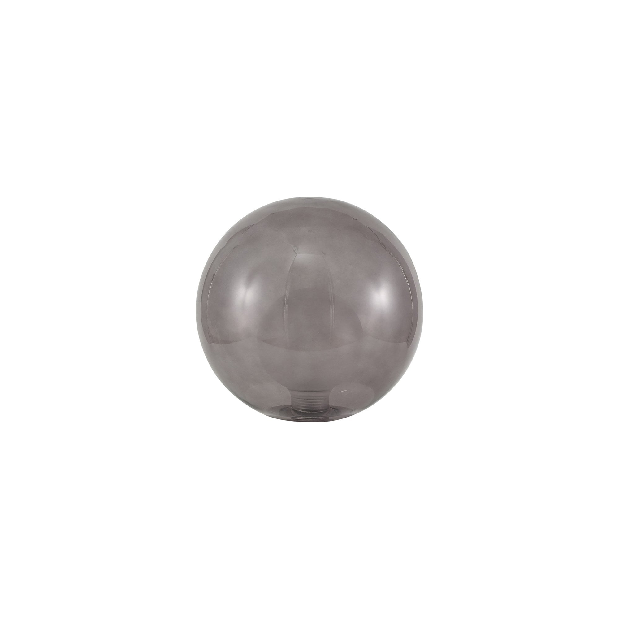 Fabula Tamworth 3 Light Telescopic Semi Flush - Round Shades with Inner Frosted Globes - French Gold, Smoked & Frosted Glass