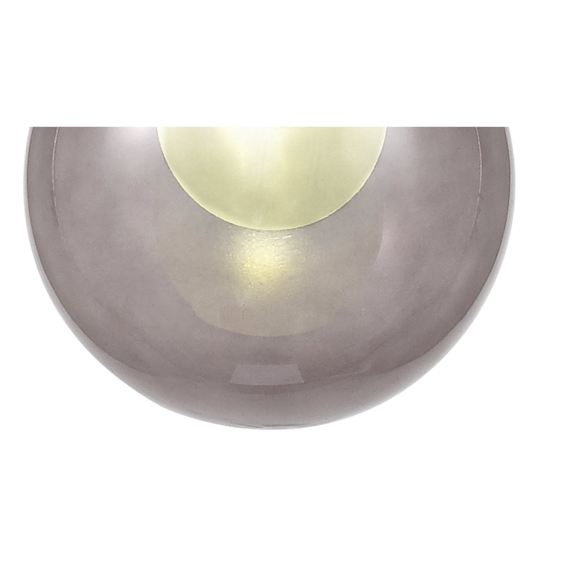 Fabula Tamworth 3 Light Telescopic Semi Flush - Round Shades with Inner Frosted Globes - French Gold, Smoked & Frosted Glass