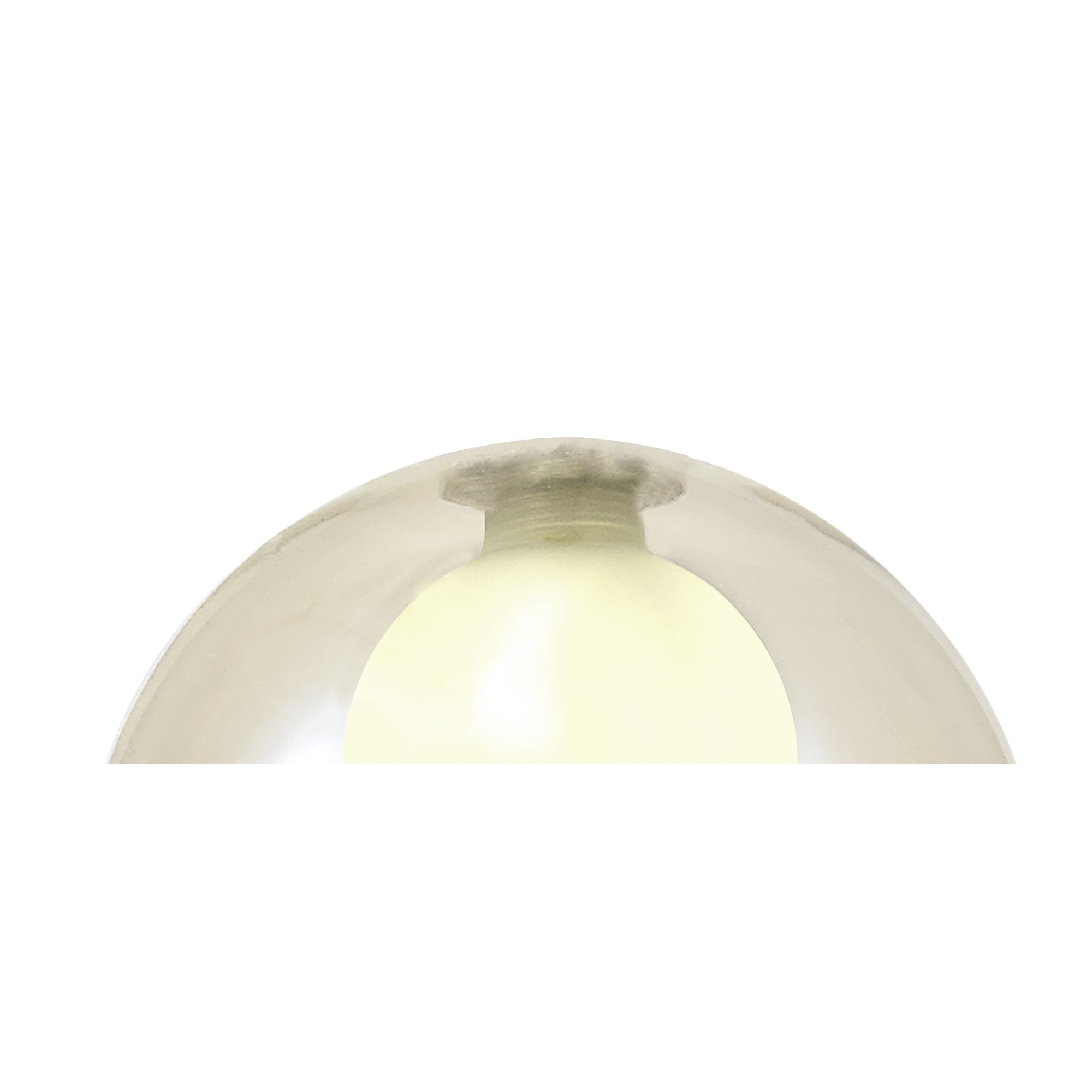 Fabula Tamworth 3 Light Telescopic Semi Flush - Round Shades with Inner Frosted Globes - French Gold, Cognac & Frosted Glass