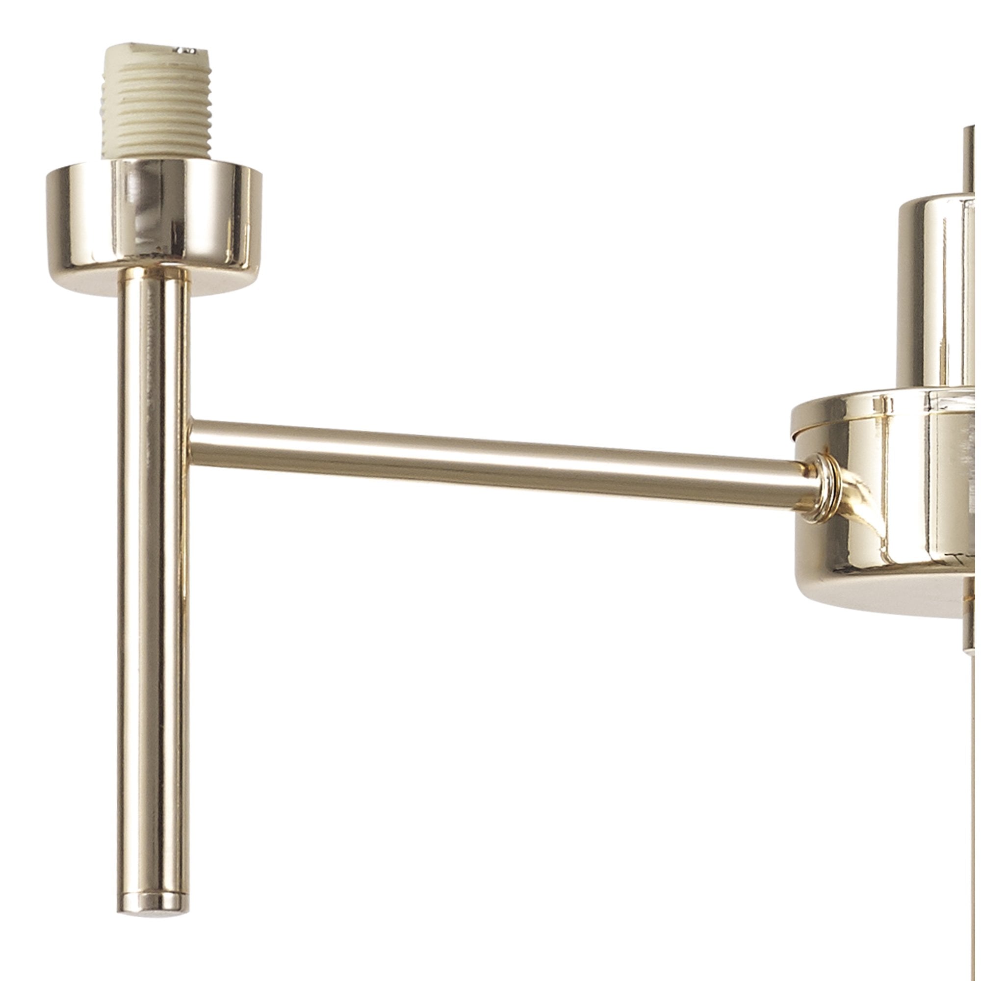 Fabula Tamworth 3 Light Telescopic Semi Flush - Medium Cylinder Shades with Clear Outer Glass - French Gold, Frosted & Clear Glass