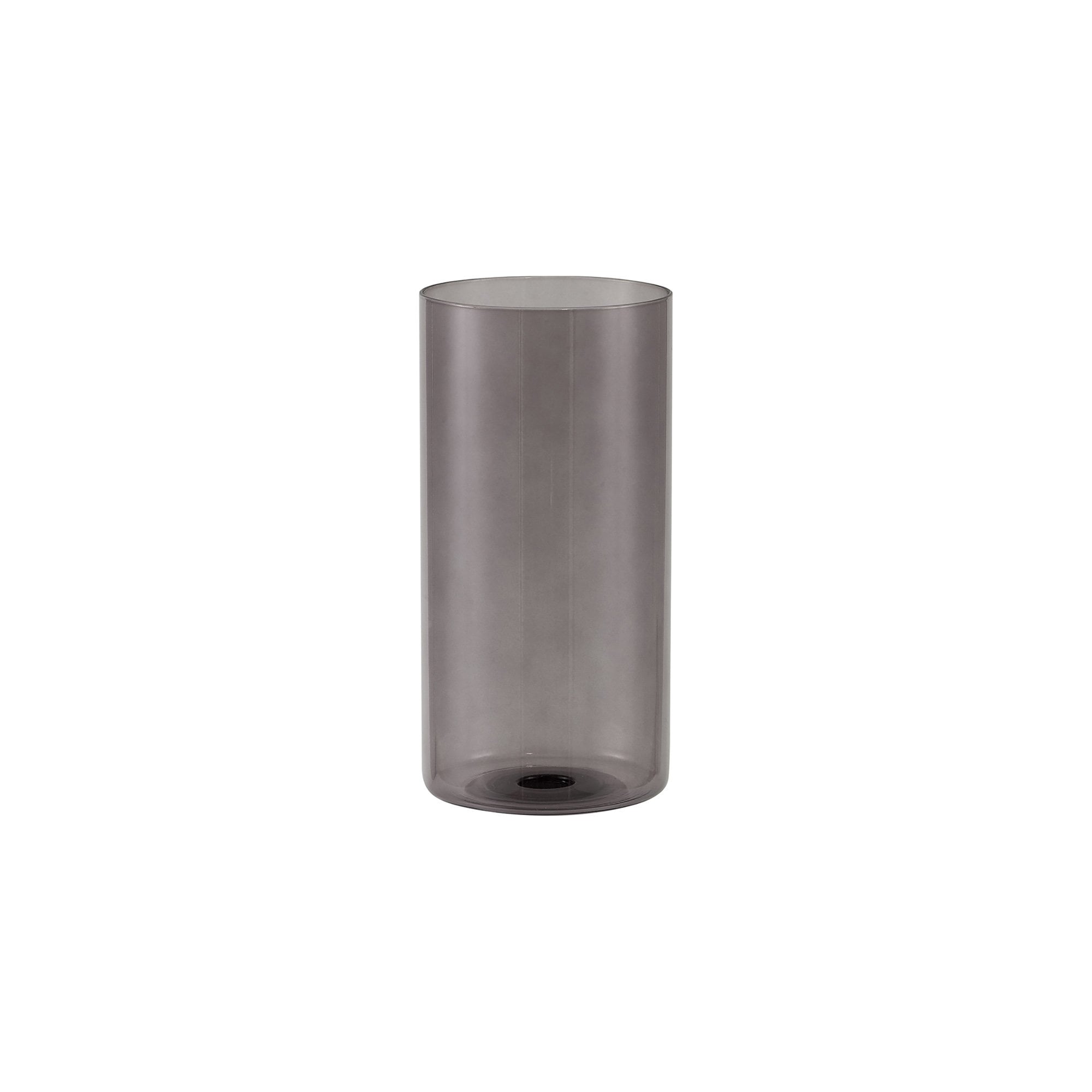 Fabula Tamworth 5 Light Telescopic Semi Flush - Tall Cylinder Shades - French Gold & Smoked Glass
