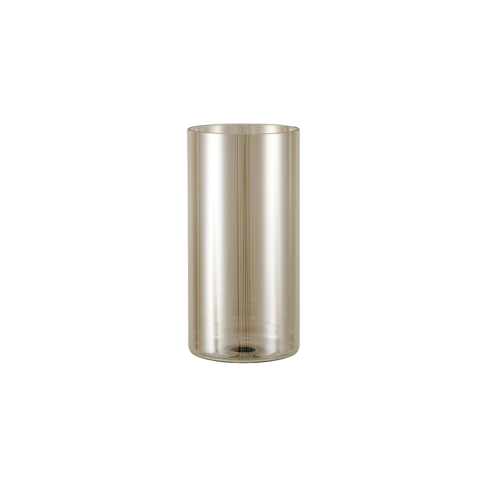Fabula Tamworth 5 Light Telescopic Semi Flush - Tall Cylinder Shades - French Gold & Cognac Glass