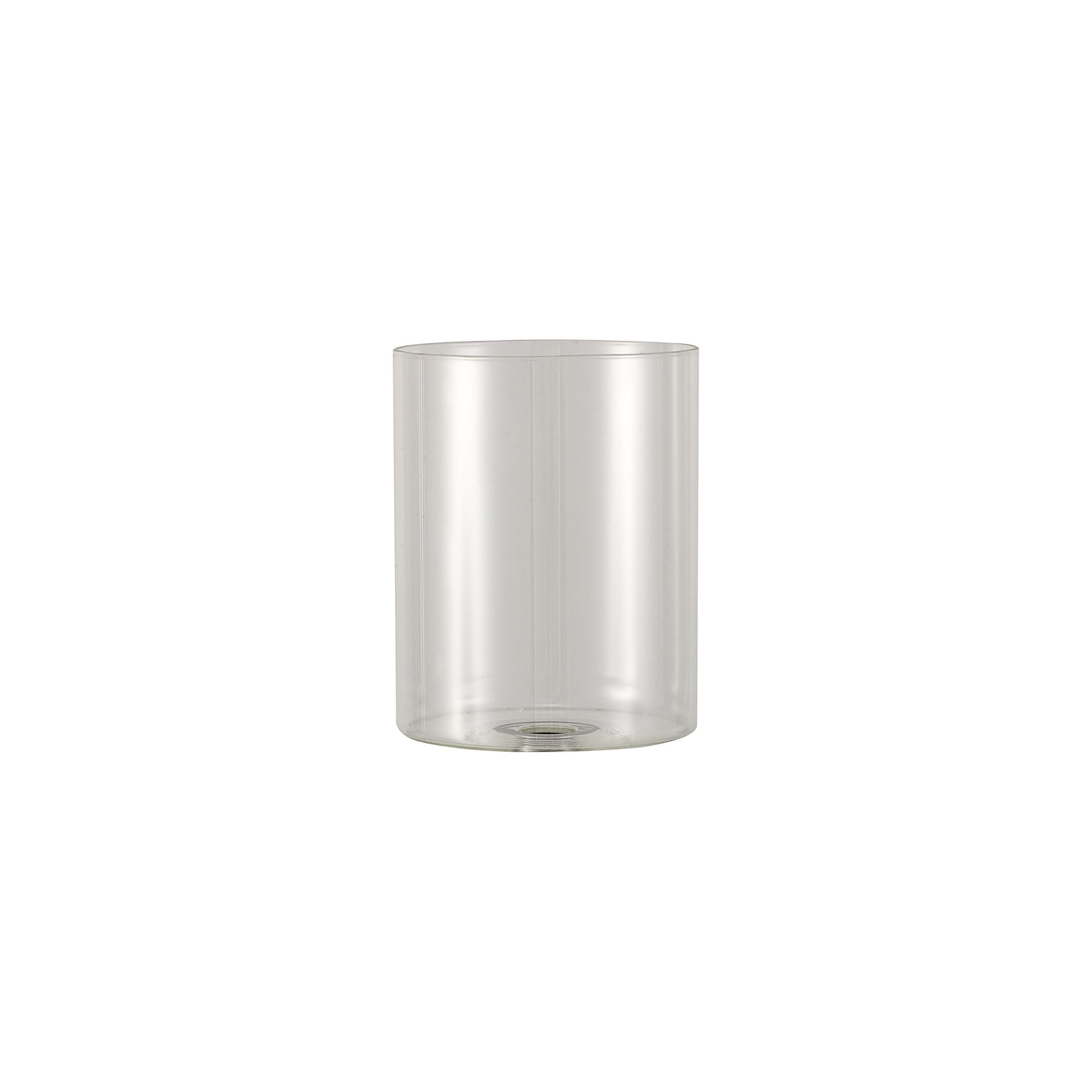 Fabula Tamworth 8 Light Telescopic Semi Flush - Medium Cylinder Shades - French Gold & Clear Glass