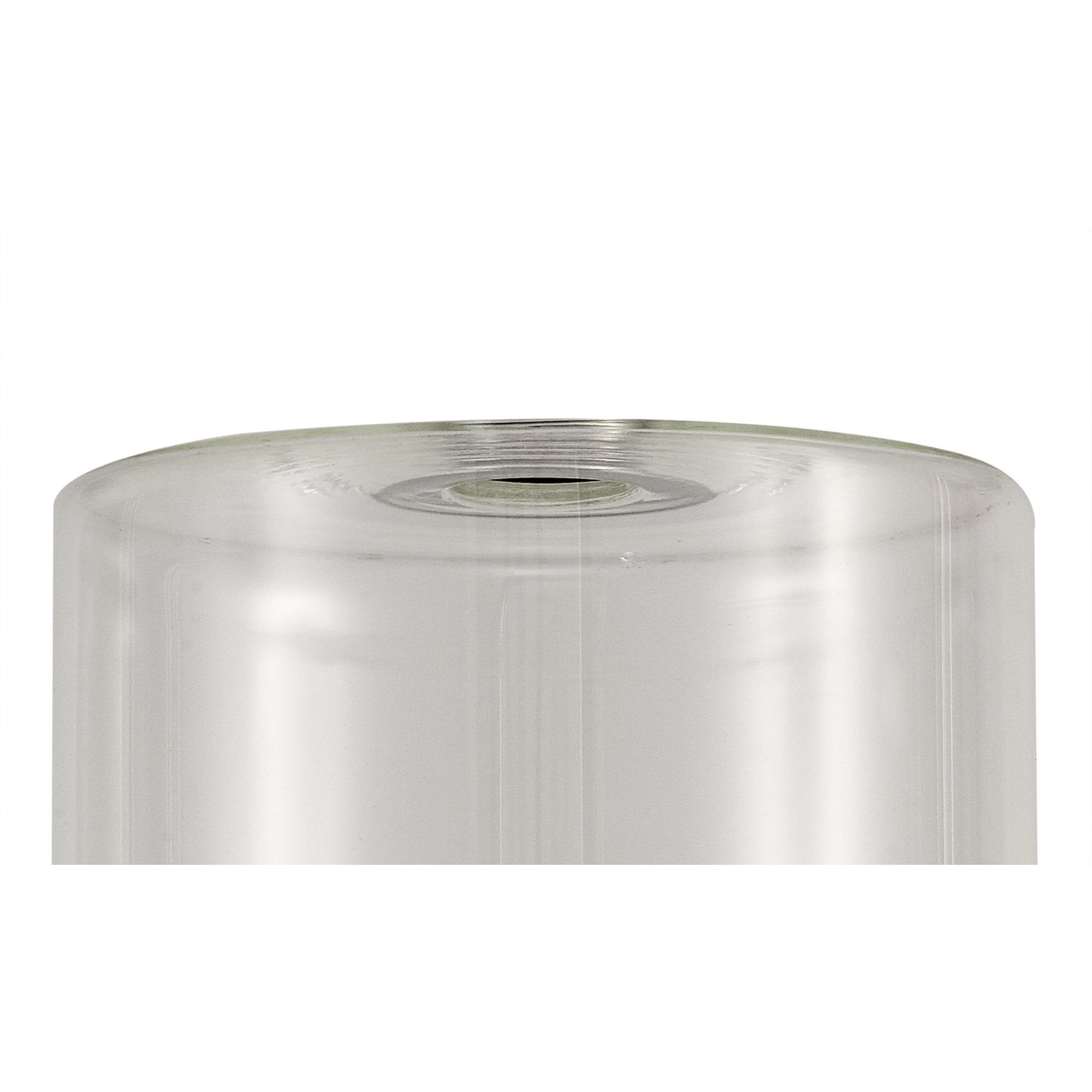Fabula Tamworth 8 Light Telescopic Semi Flush - Medium Cylinder Shades - French Gold & Clear Glass