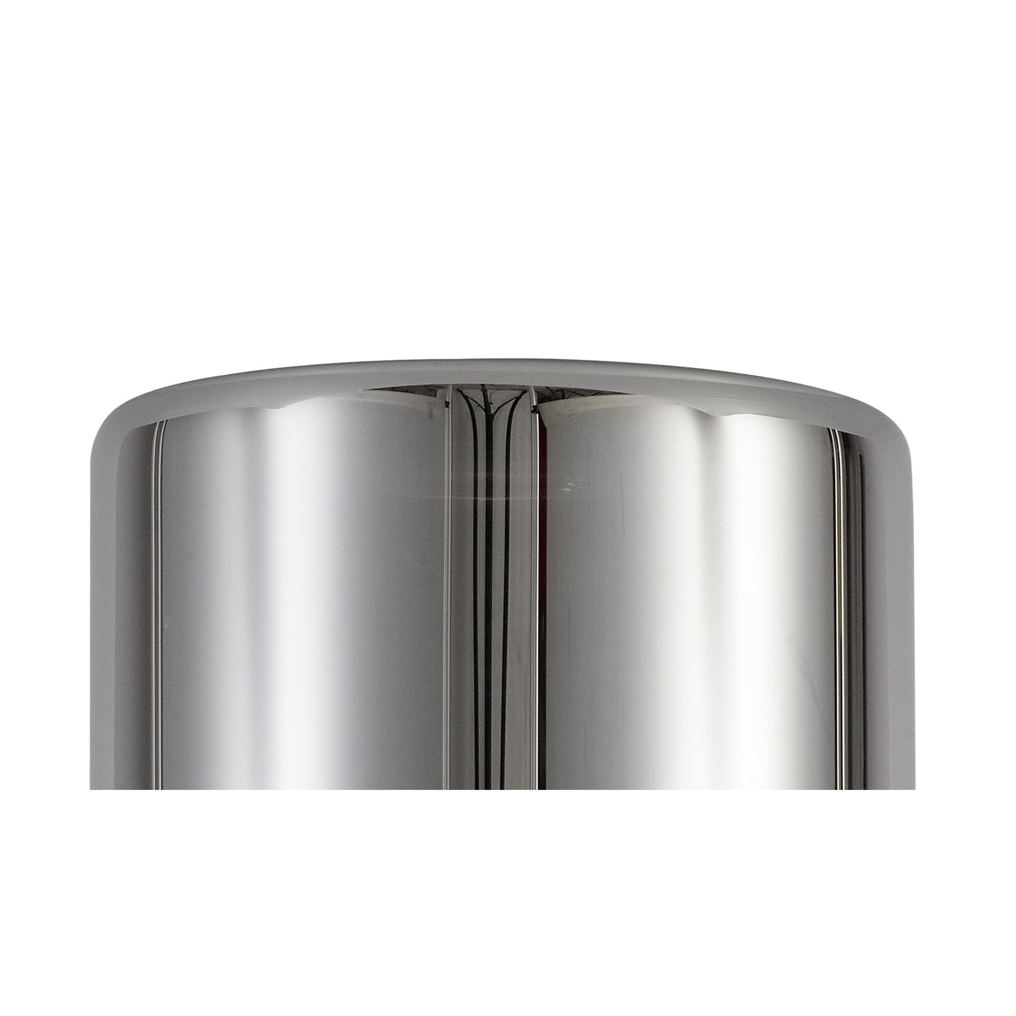 Fabula Tamworth 8 Light Telescopic Semi Flush - Medium Cylinder Shades - French Gold & Chrome Glass