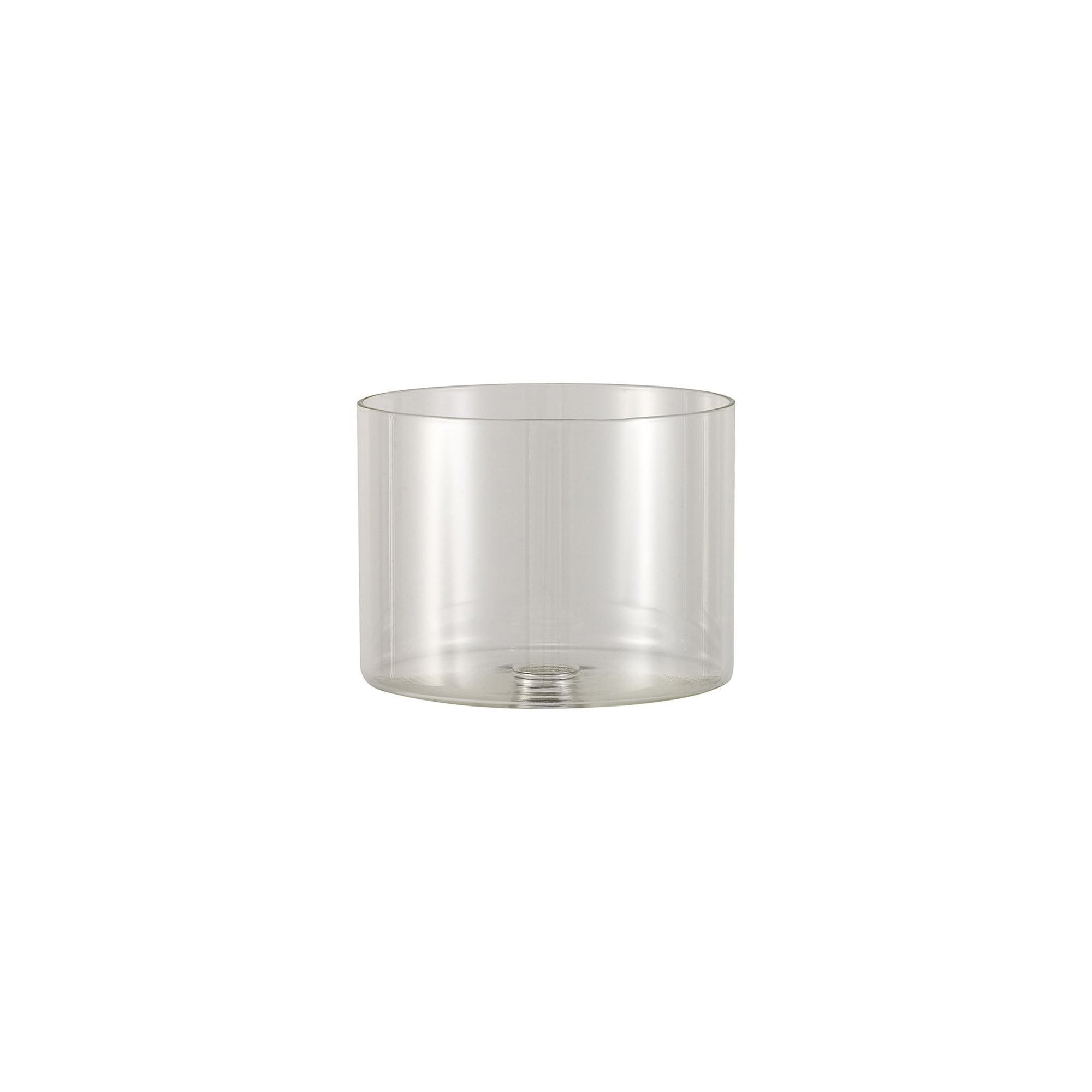 Fabula Tamworth 8 Light Telescopic Semi Flush - Short Cylinder Shades - French Gold & Clear Glass