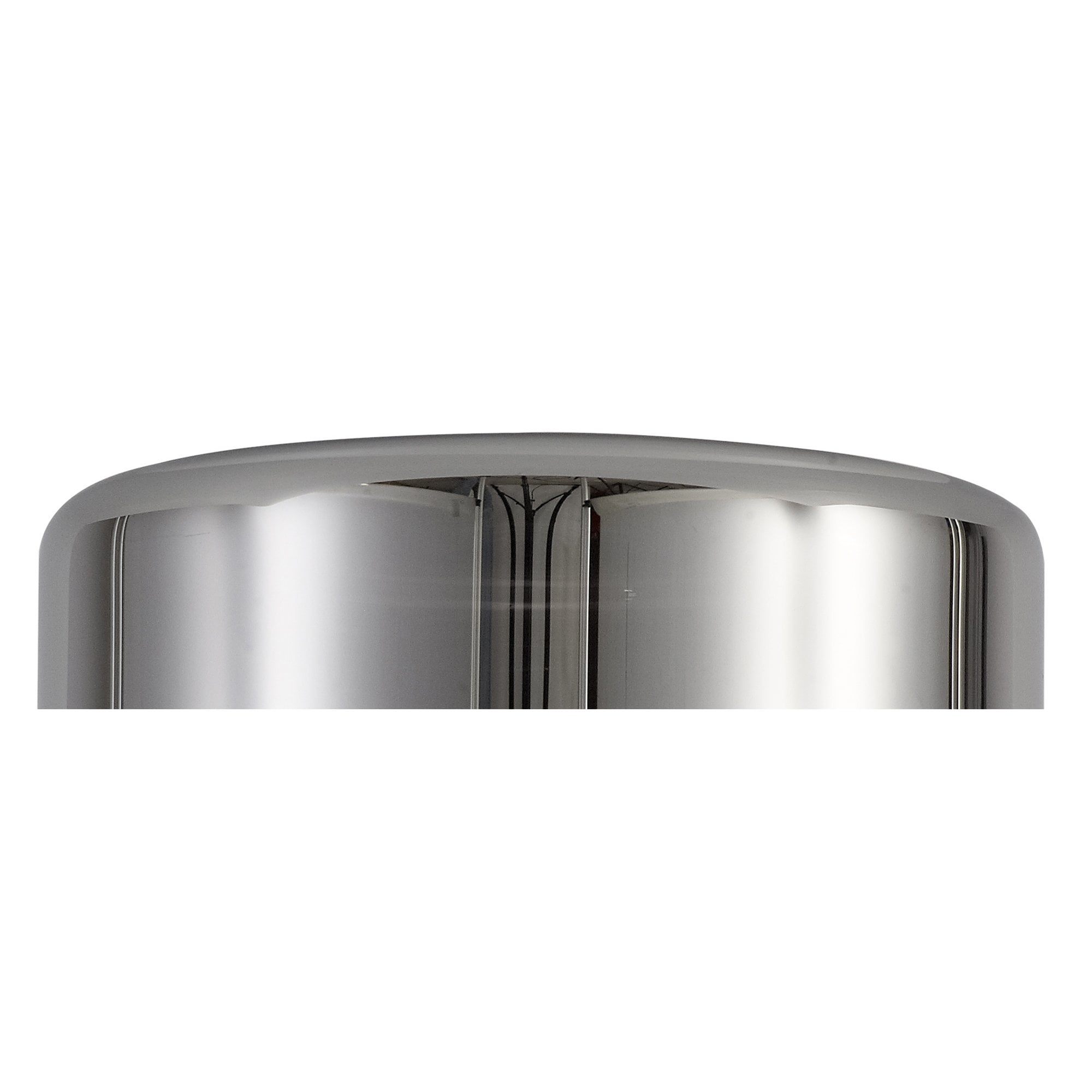 Fabula Tamworth 8 Light Telescopic Semi Flush - Short Cylinder Shades - French Gold & Chrome Glass