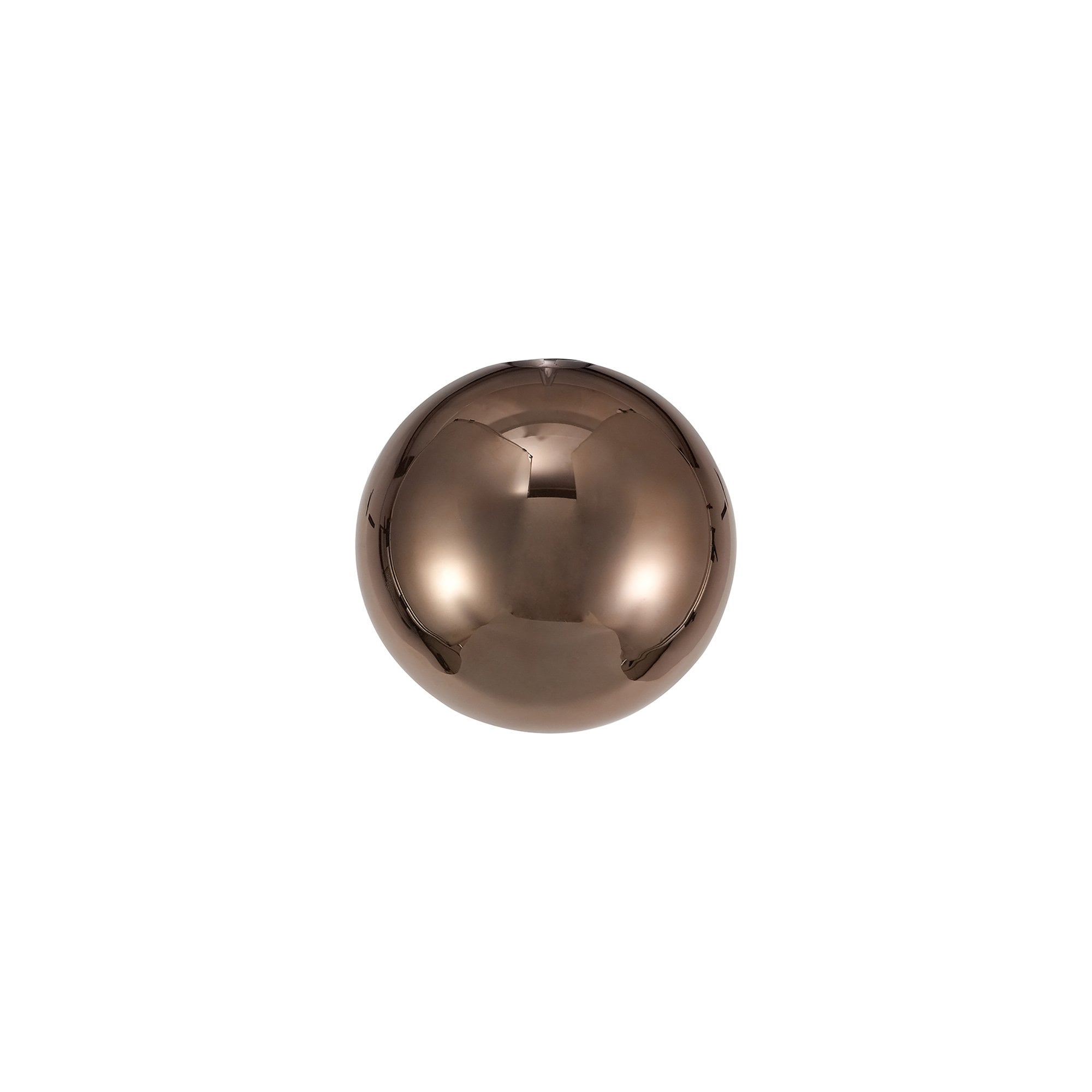 Fabula Tamworth 8 Light Telescopic Semi Flush - Round Shades with Inner Frosted Globes - French Gold, Copper & Frosted Glass