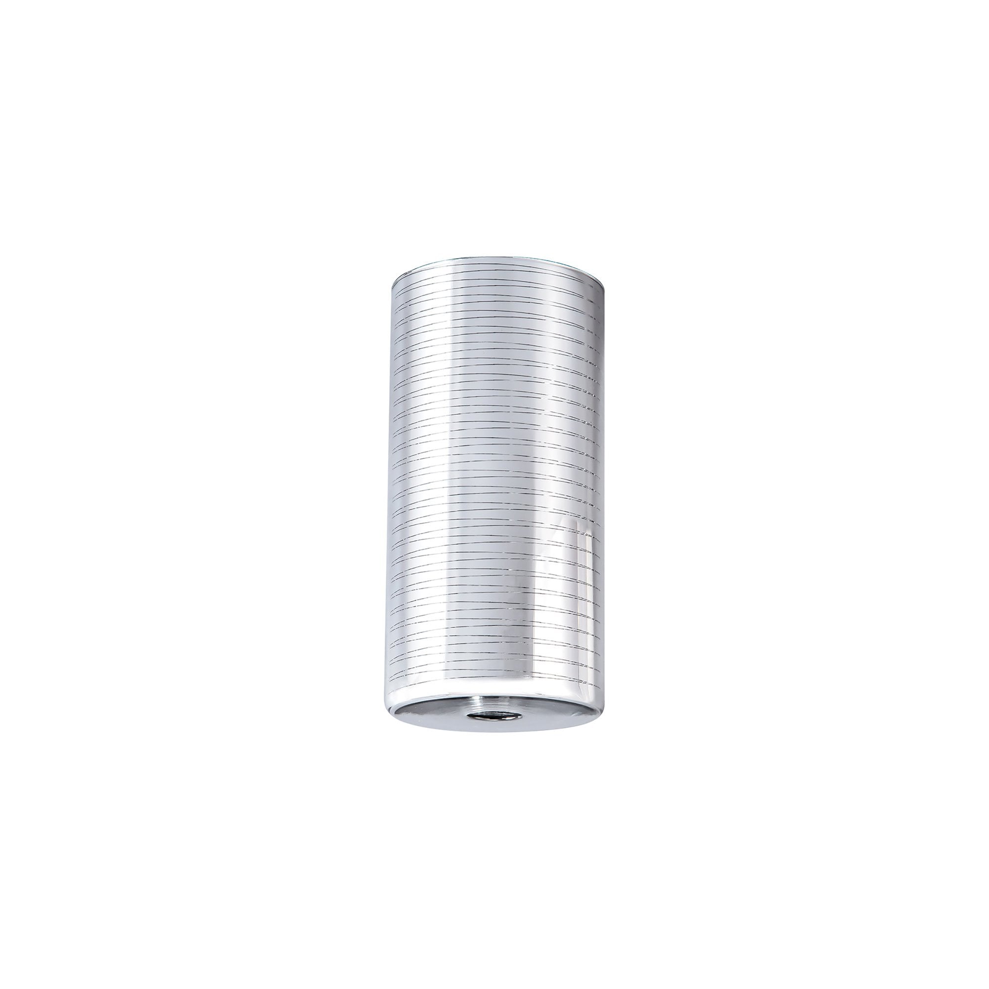 Fabula Tamworth 8 Light Telescopic Semi Flush - Tall Cylinder Shades - French Gold & Chrome Glass