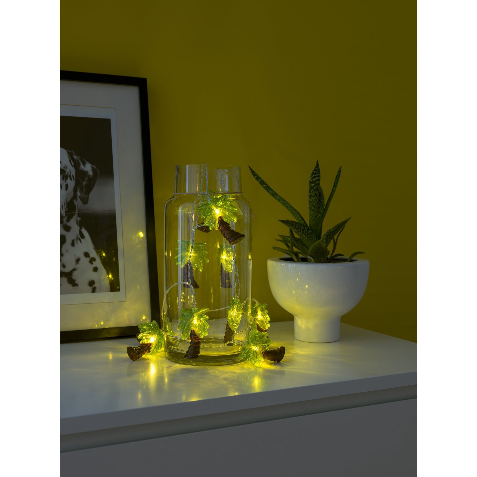 Konstsmide Festoon 1.8m Decorative Light Set - 10 LED Palm Trees - Battery Operated