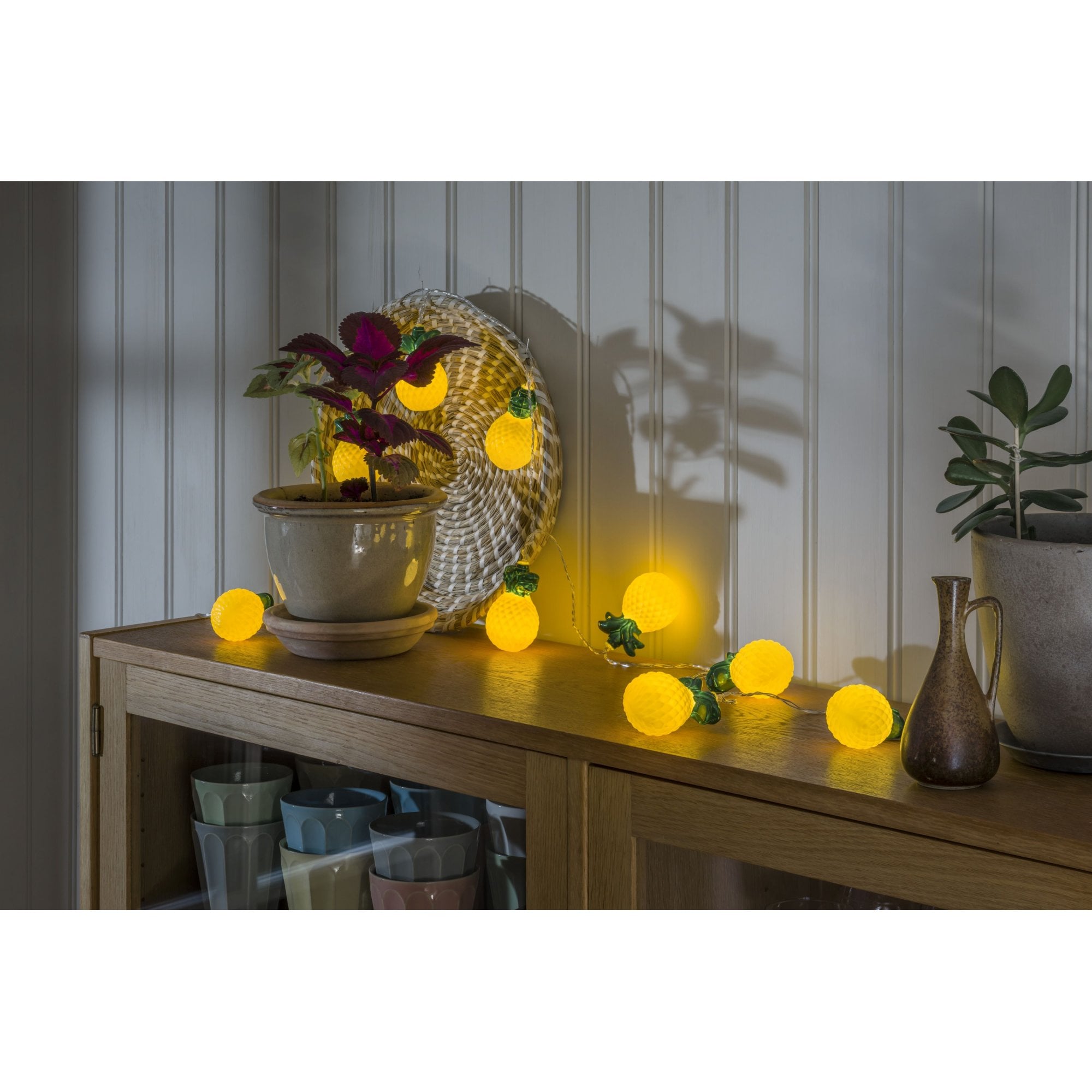 Konstsmide Festoon 1.8m Decorative Light Set - 10 LED Pineapples - Battery Operated