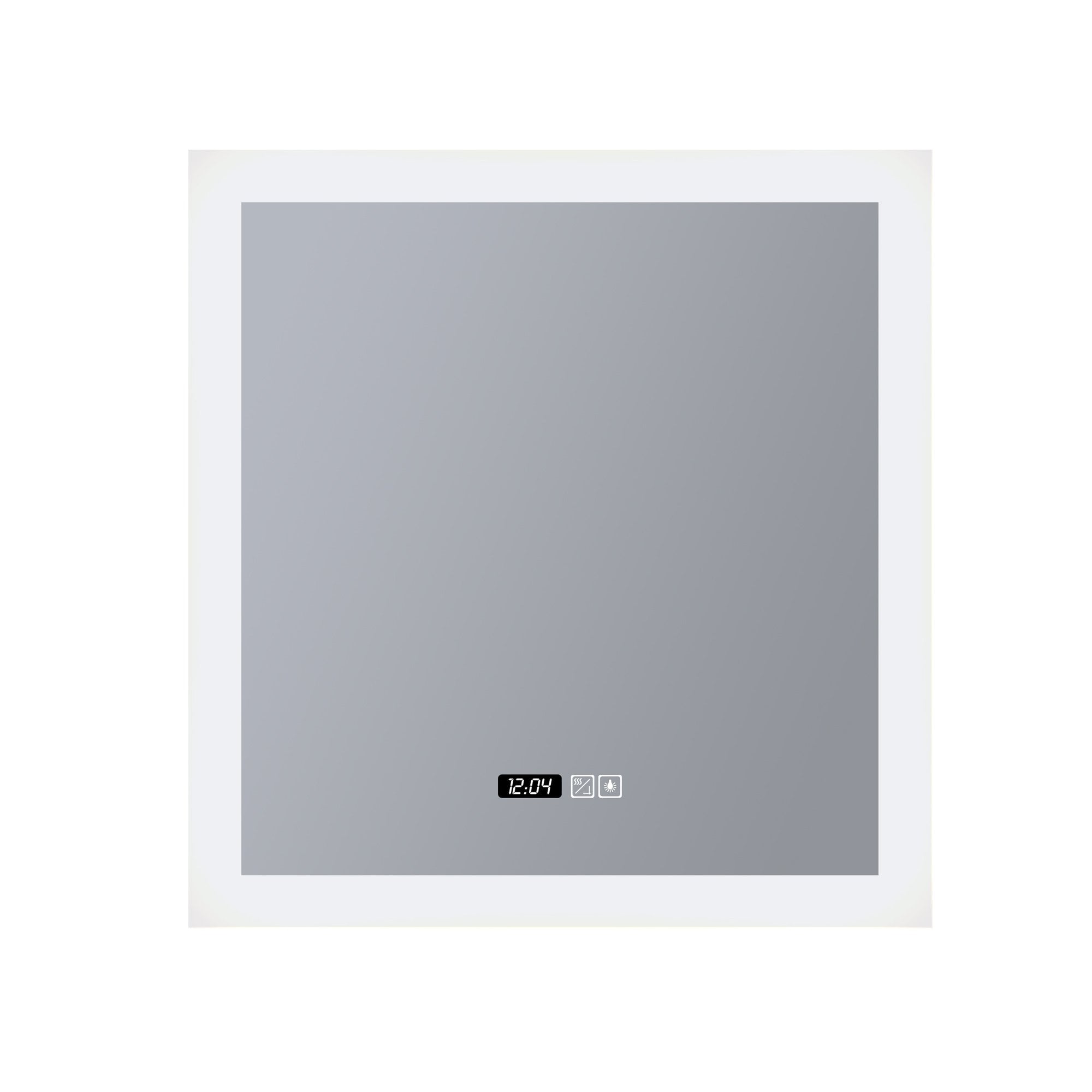 Searchlight Soho Bathroom Mirror - Digital Clock & Demister