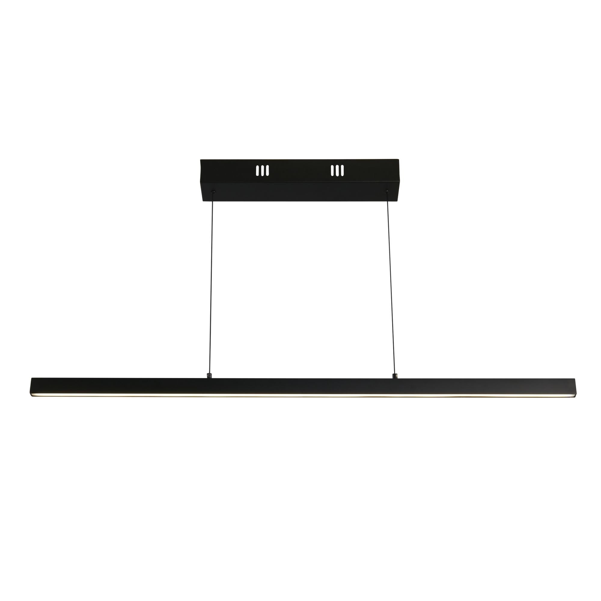 Searchlight Lance Linear Gesture Control Pendant - Black Metal & Opal Acrylic